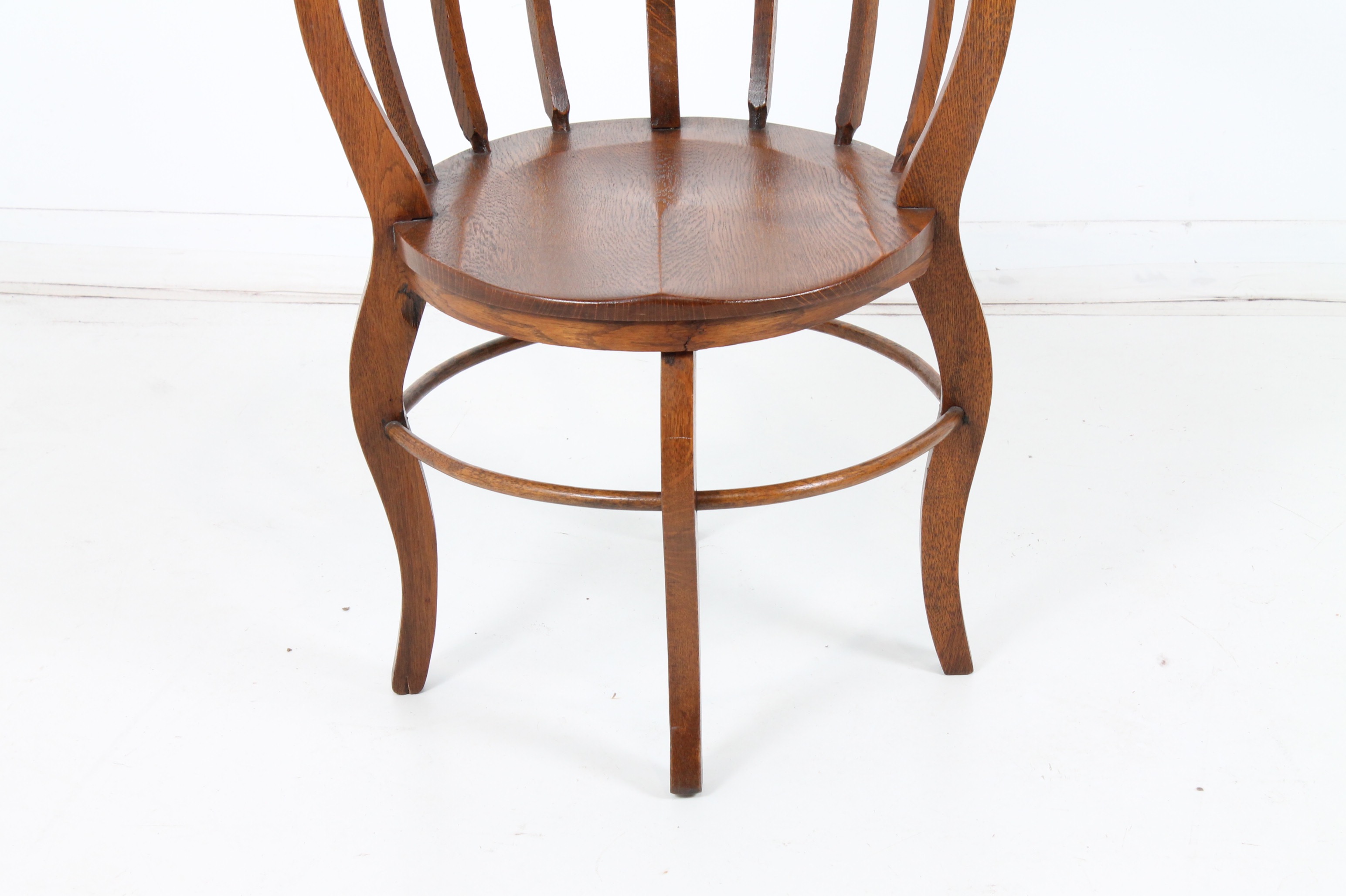 Vintage Oak Barrel Chair