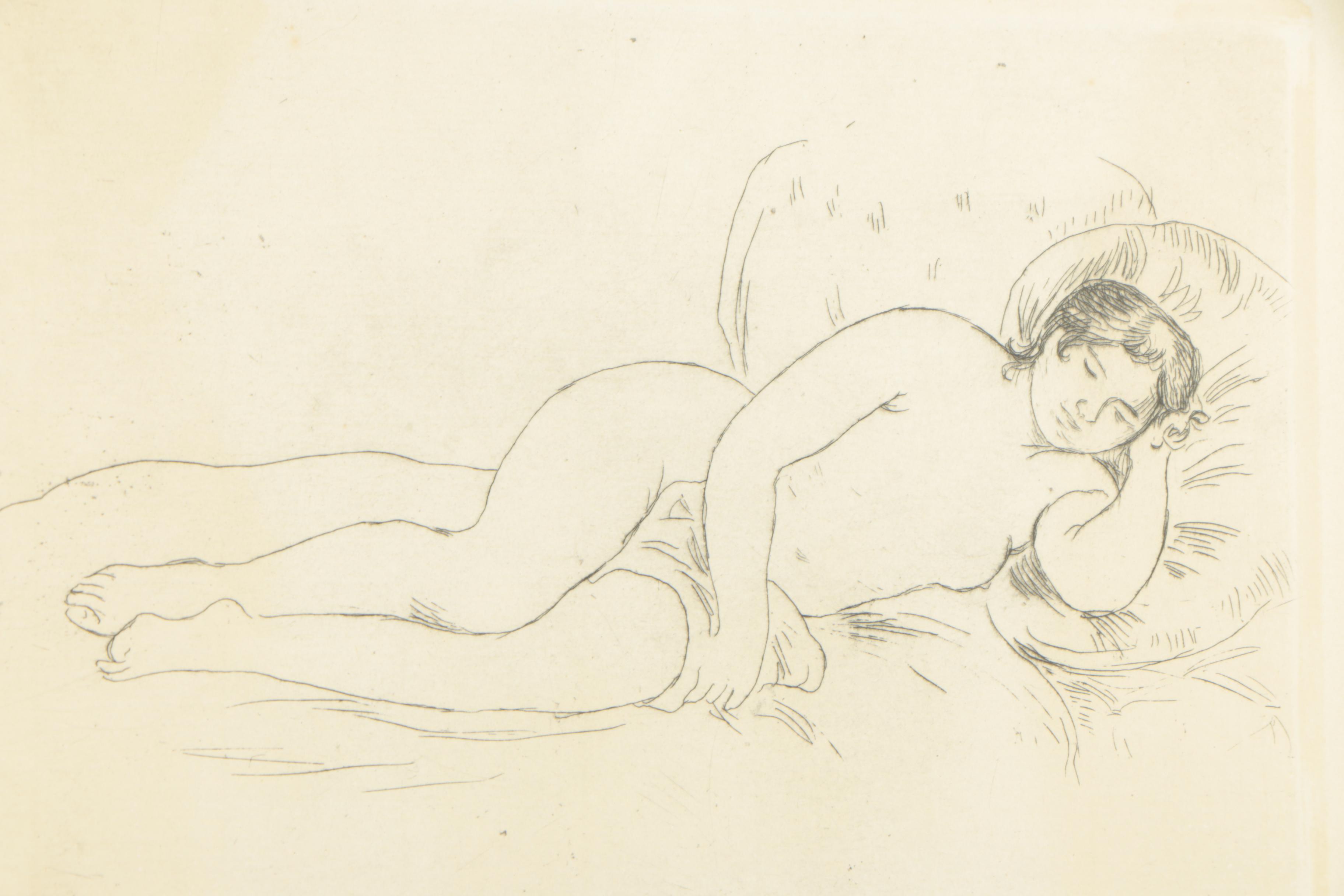 Posthumous Restrike Etching After Renoir "Femme Nue Couchée"