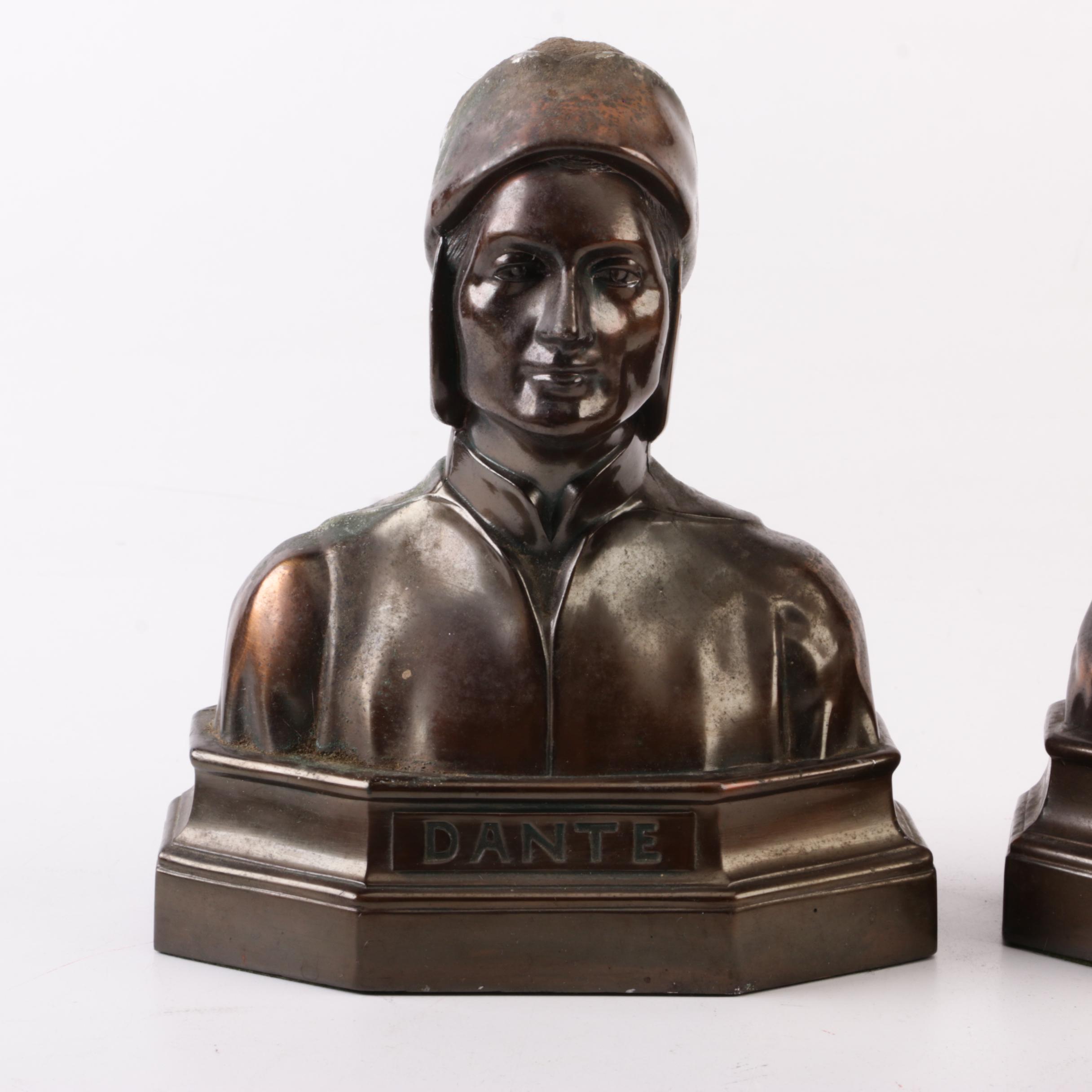 Armor Bronze Co. "Dante" and "Beatrice" Bronze Bookends
