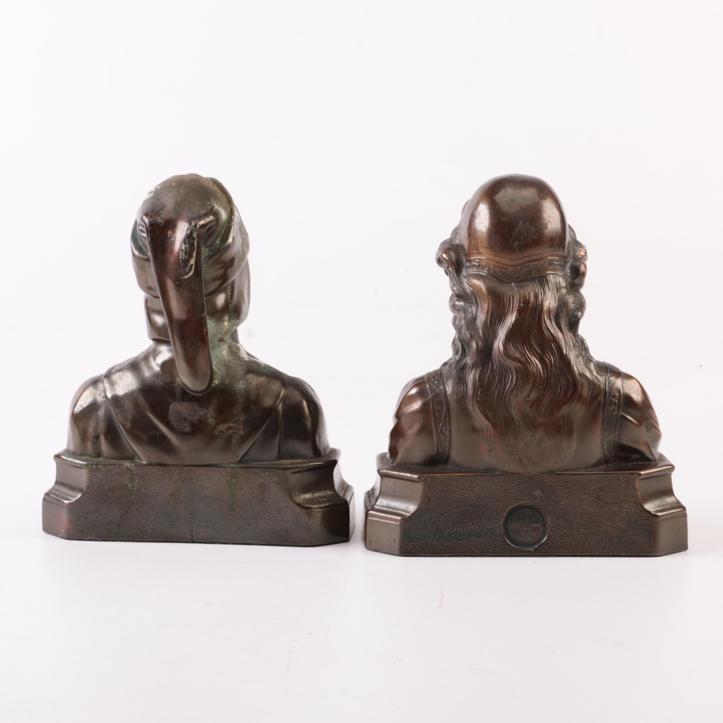 Armor Bronze Co. "Dante" and "Beatrice" Bronze Bookends