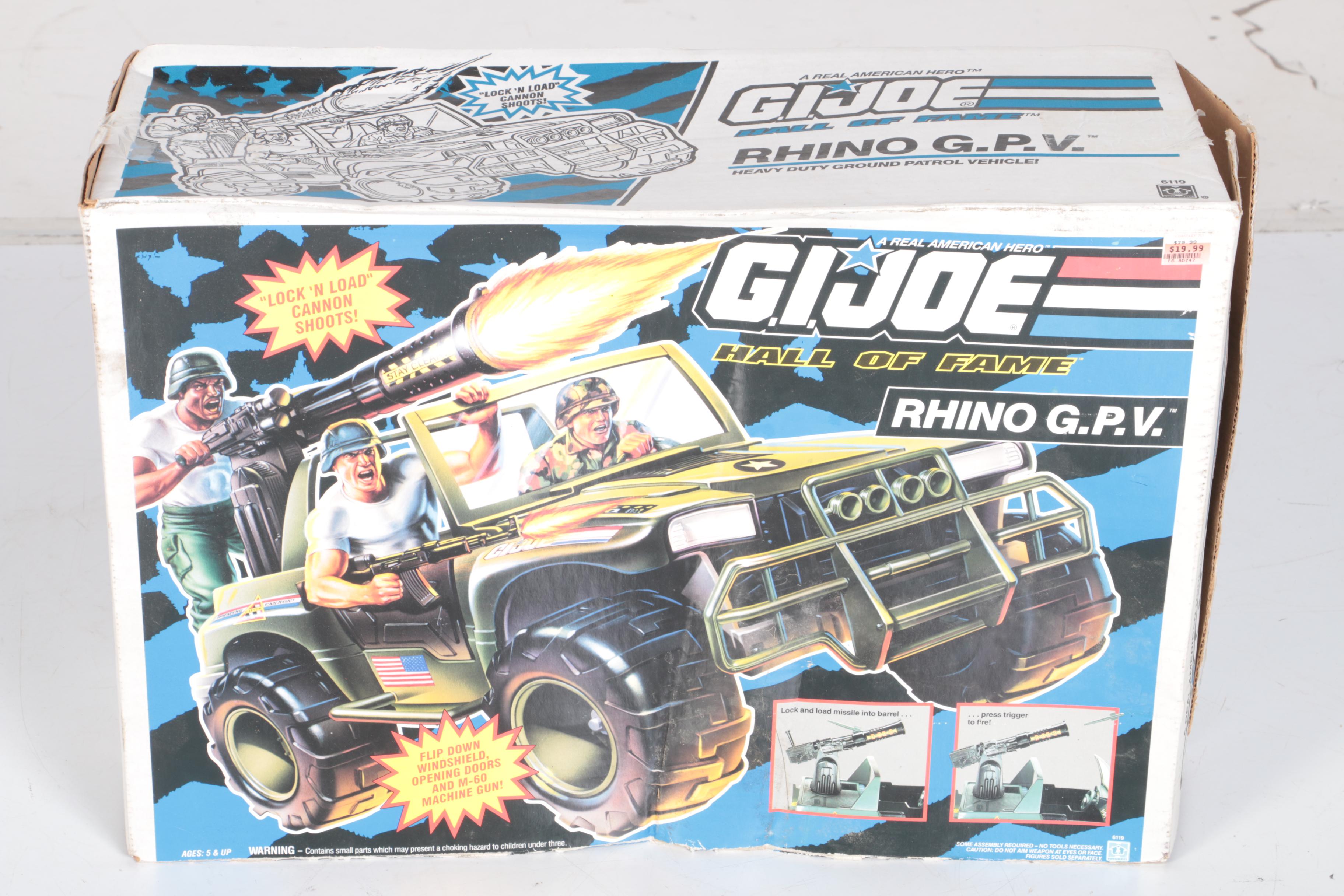 Hasbro G.I. Joe "Howitzer Cannon" and "Rhino G.P.V."