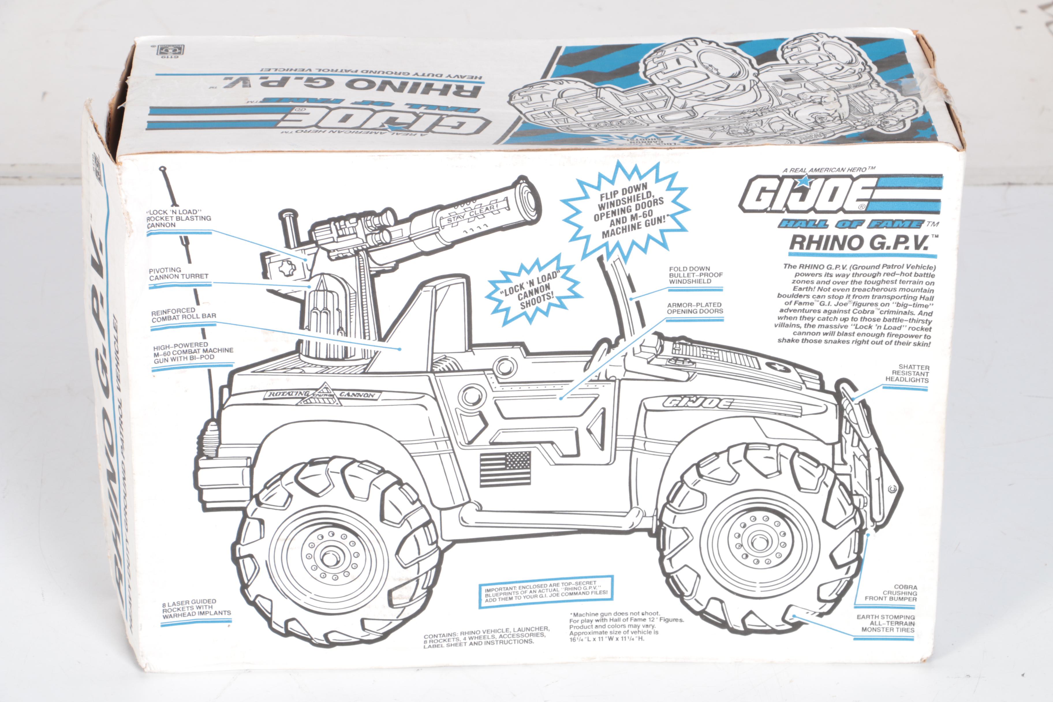 Hasbro G.I. Joe "Howitzer Cannon" and "Rhino G.P.V."