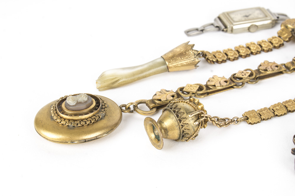 Cameo Costume Jewelry Collection Featuring Hamilton Watch