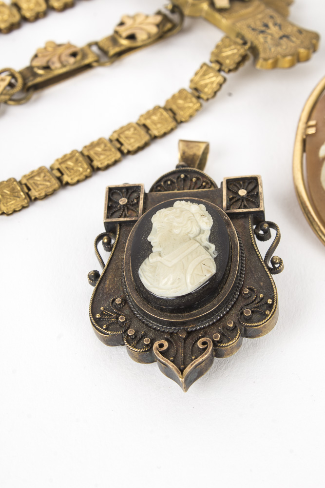 Cameo Costume Jewelry Collection Featuring Hamilton Watch