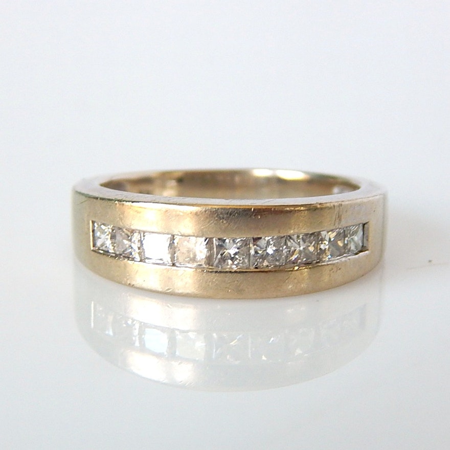 14K White Gold 1.50 CTW Diamond Band Ring