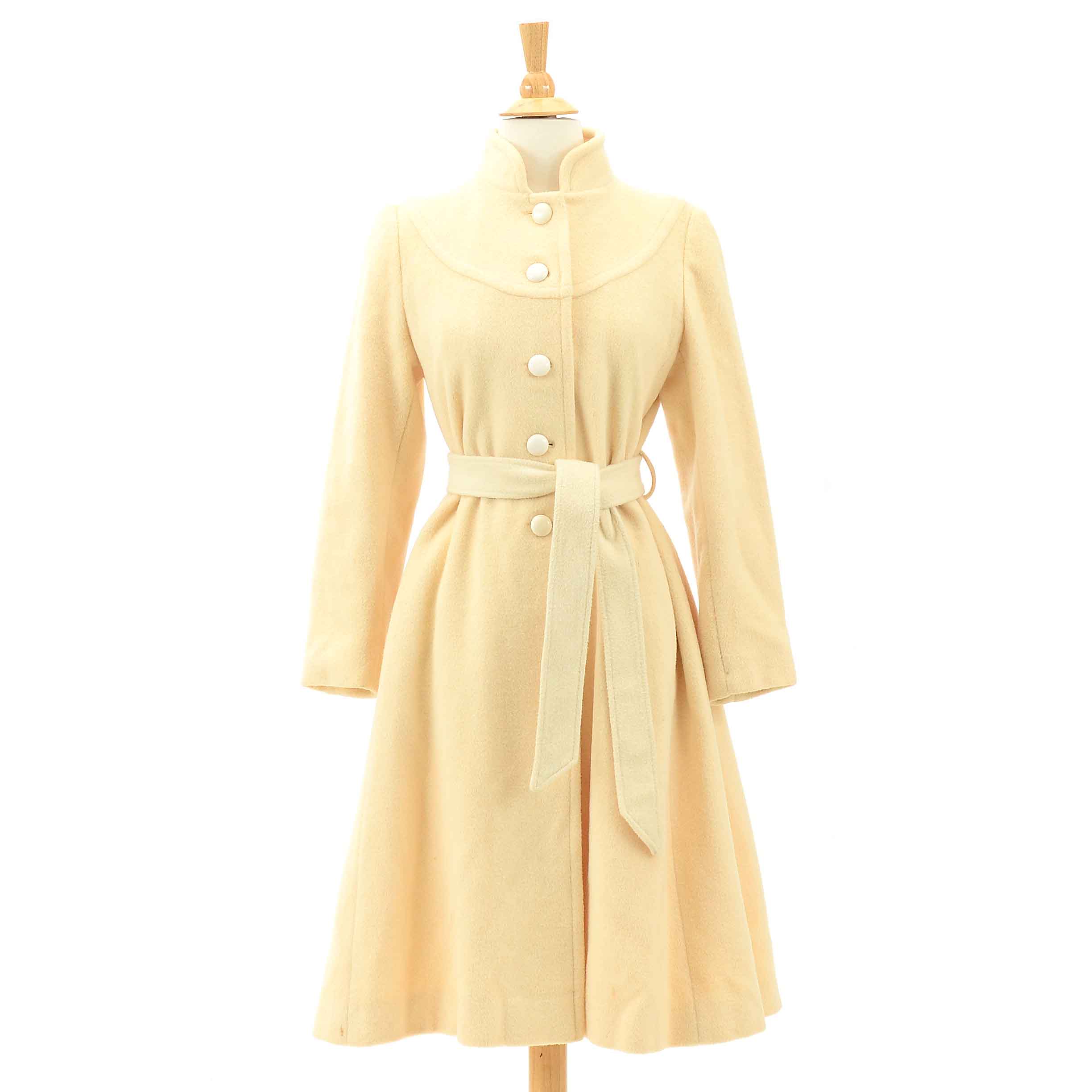 Vintage Winter White Wool Coat