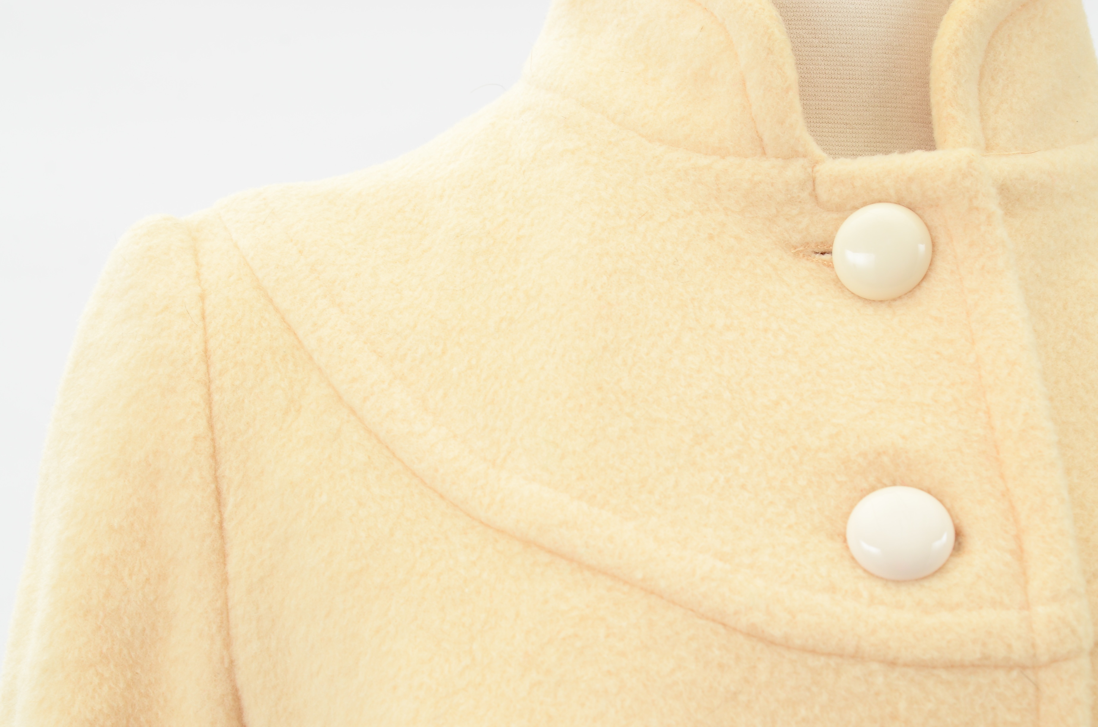 Vintage Winter White Wool Coat