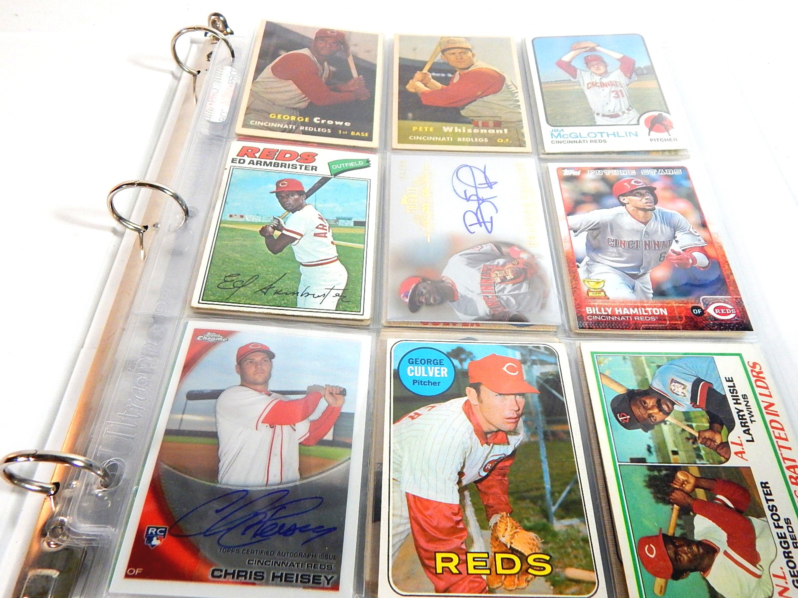 Cincinnati Reds Baseball Cards in Album - 1950s to 2000