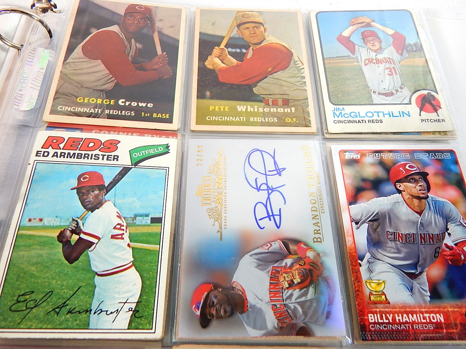 Cincinnati Reds Baseball Cards in Album - 1950s to 2000