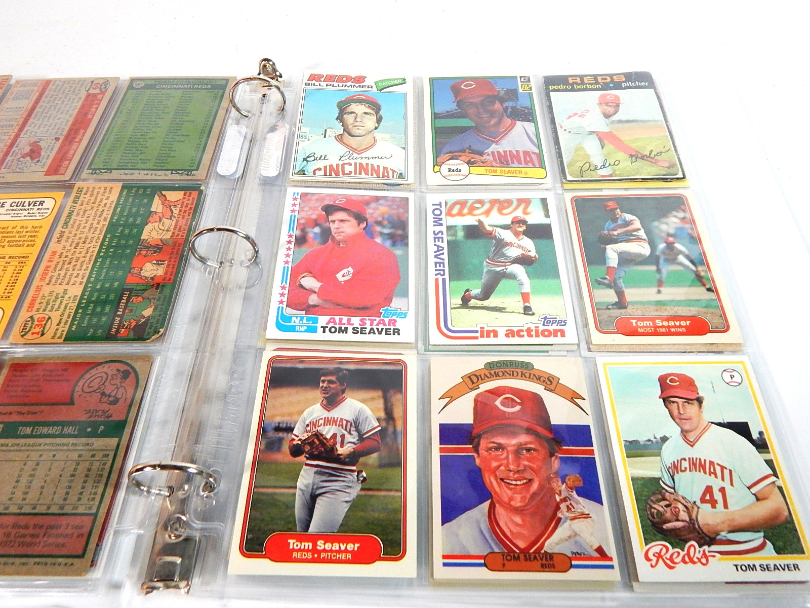 Cincinnati Reds Baseball Cards in Album - 1950s to 2000