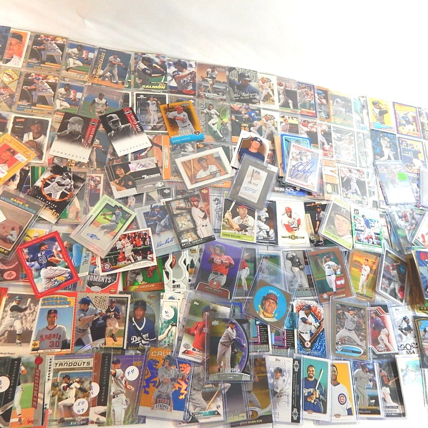 Large Star Rookie and Insert Baseball Card Collection