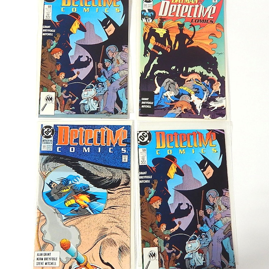 Four Signed Detective Comics by Norm Breyfogle, #611, #609,#612