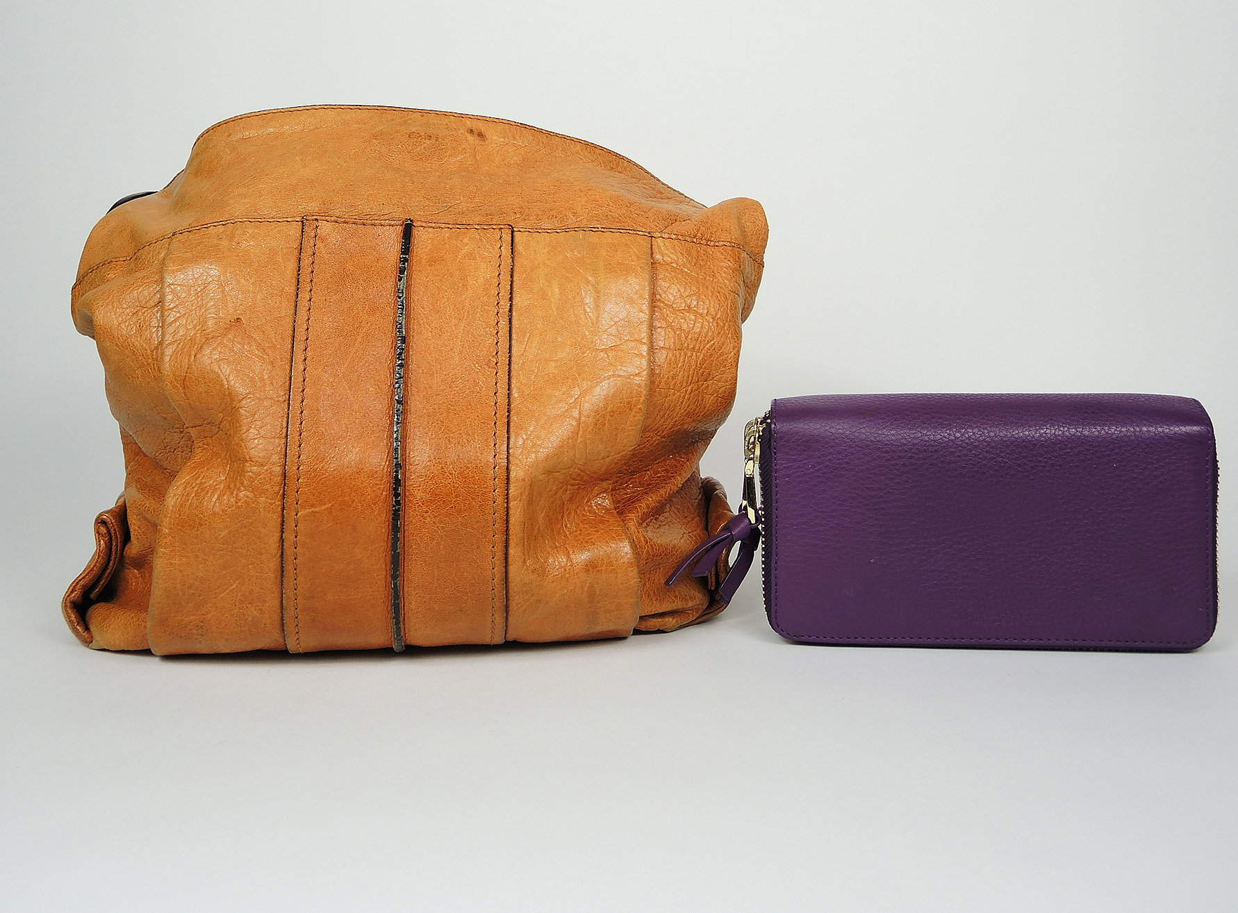 Chloé Leather Hobo Handbag and Tory Burch Wallet