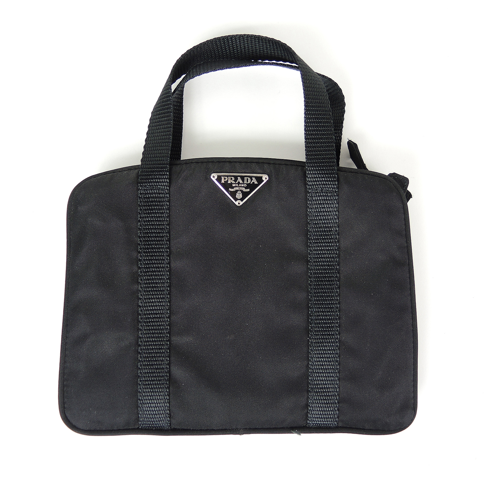 Prada Black Nylon Top Handle Bag