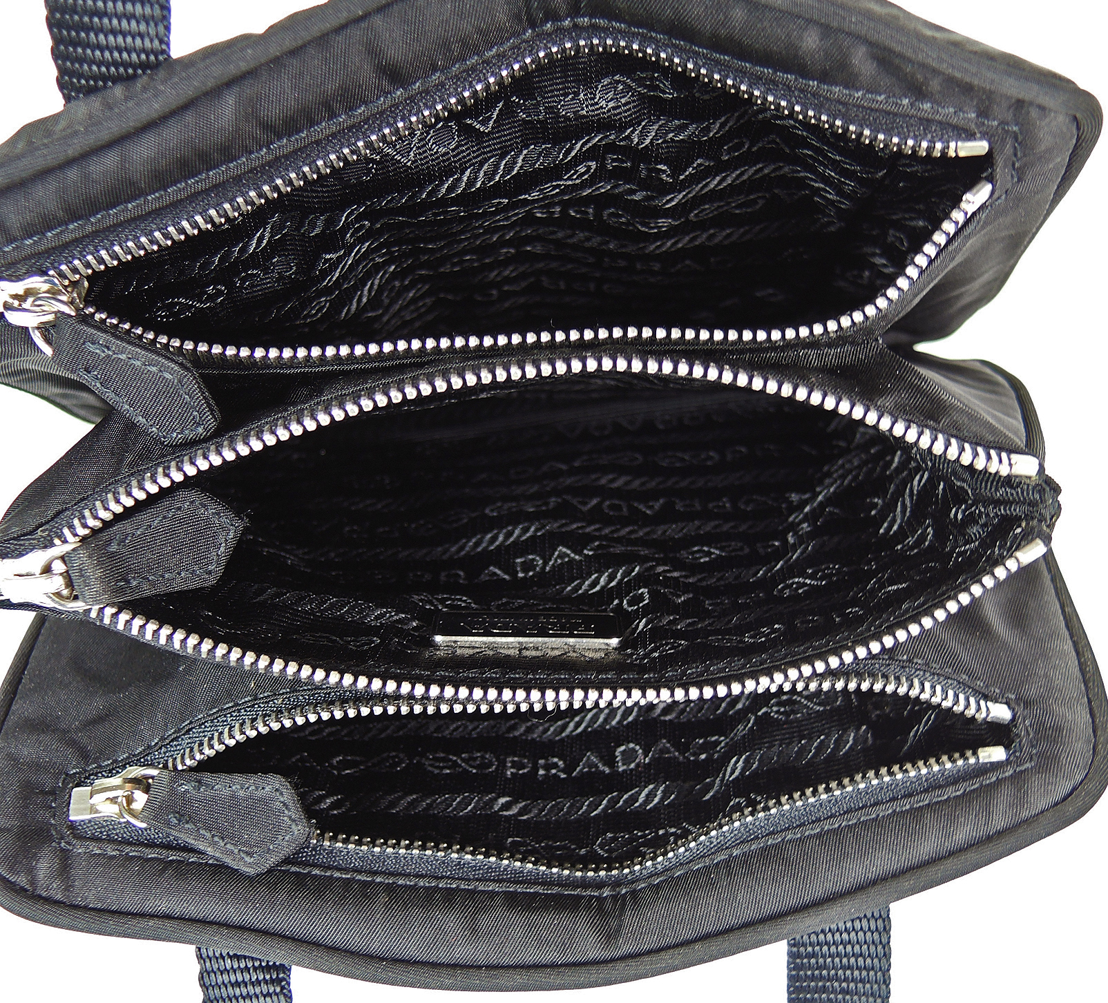 Prada Black Nylon Top Handle Bag