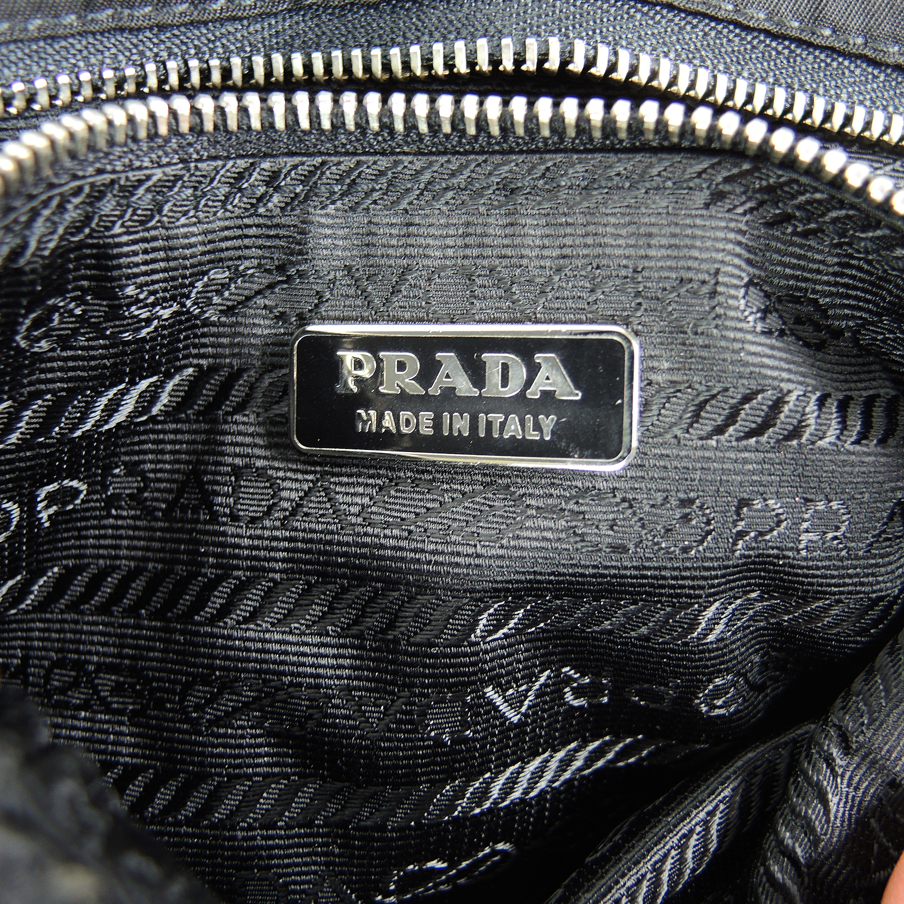 Prada Black Nylon Top Handle Bag
