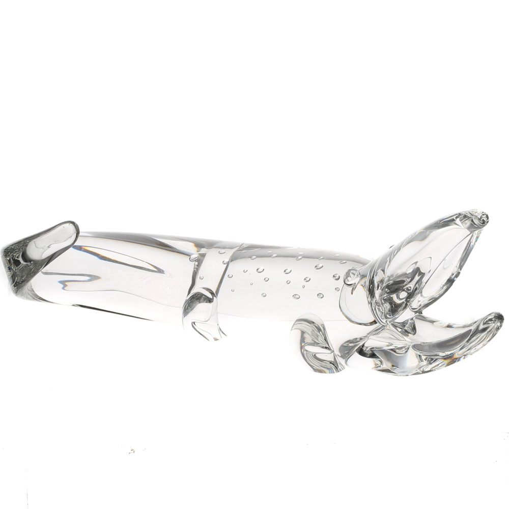 Steuben Glass Alligator Figurine