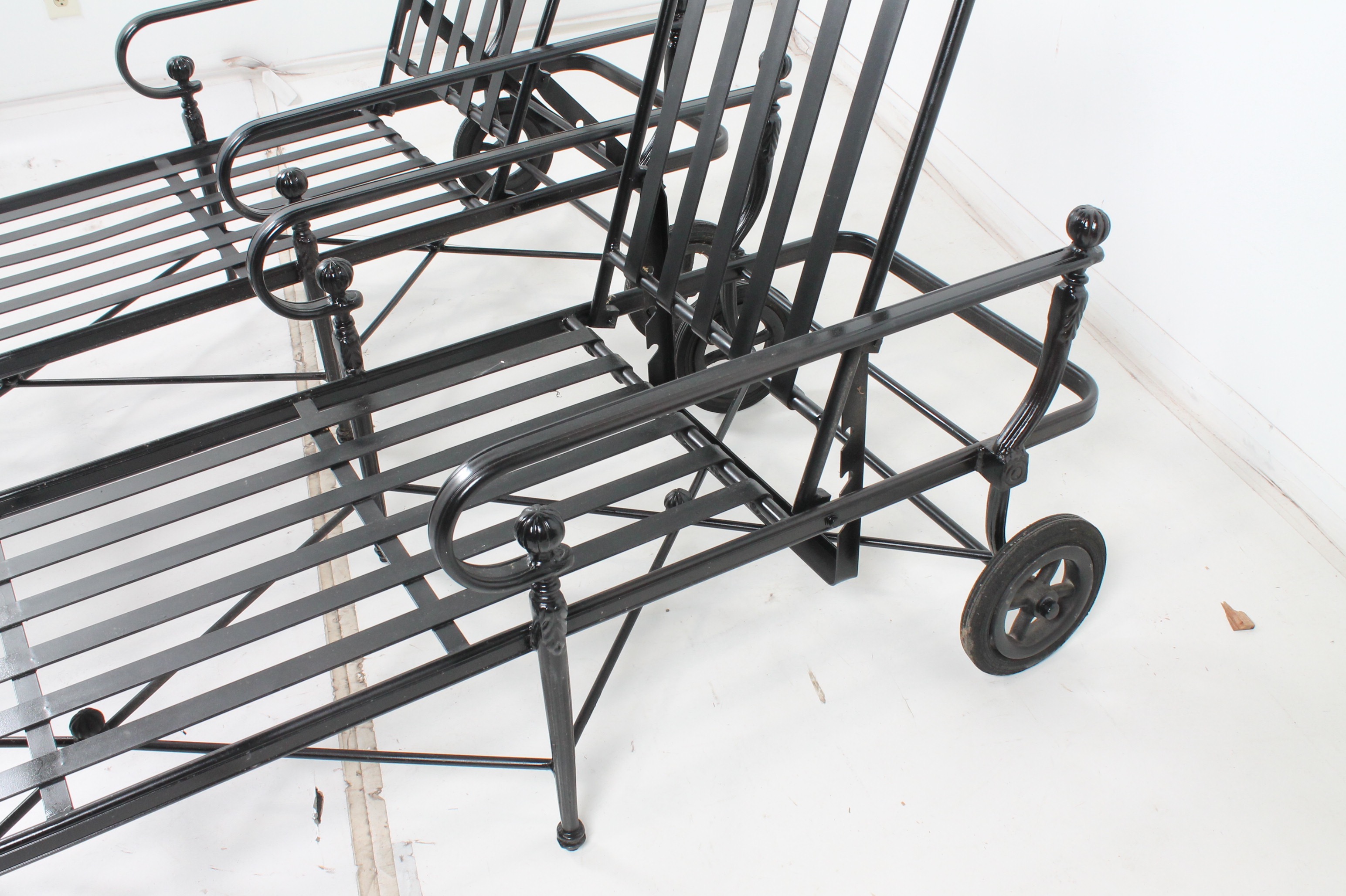 Frontgate Cast Metal Patio Chaise Lounge Chairs