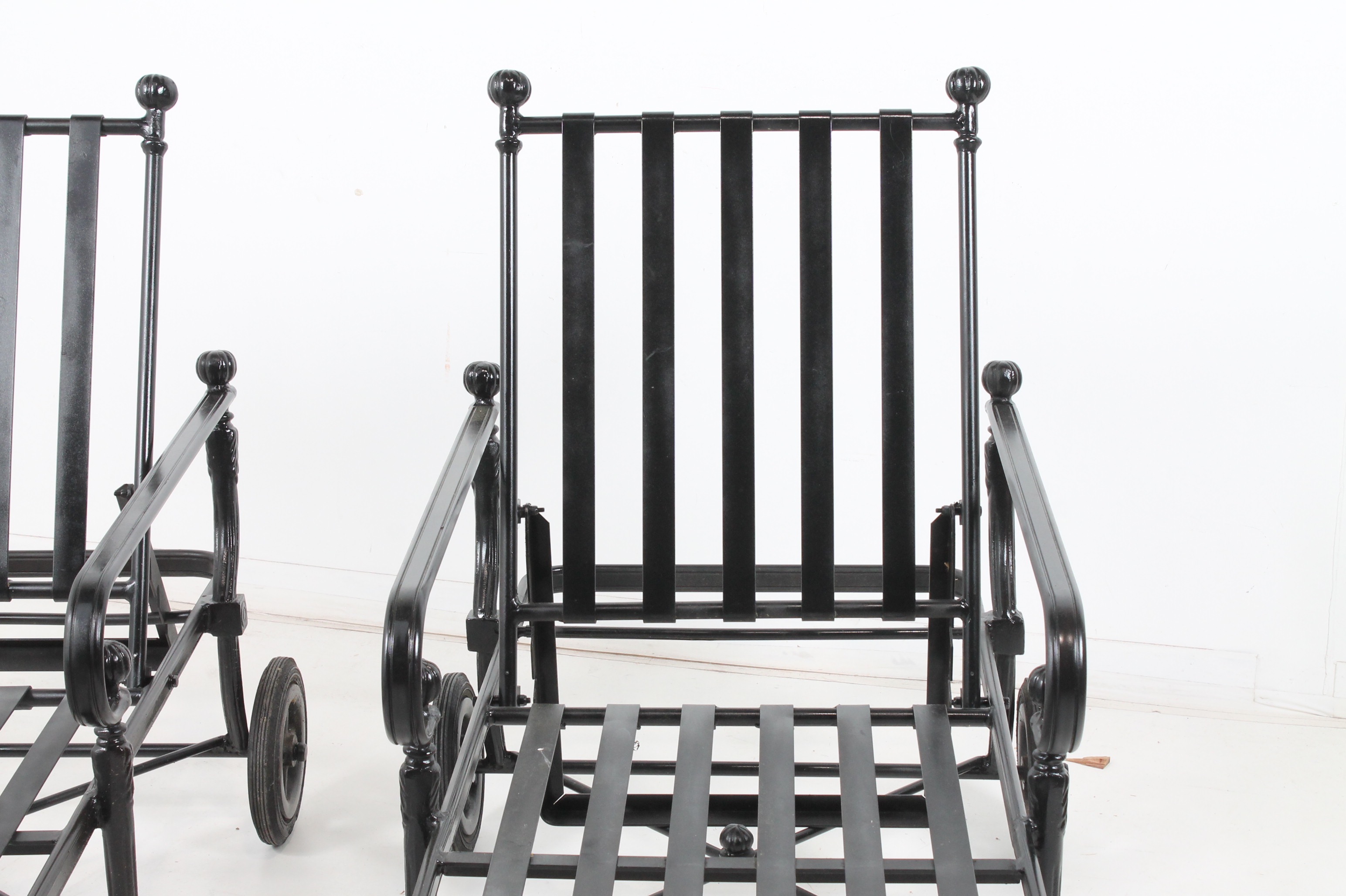 Frontgate Cast Metal Patio Chaise Lounge Chairs