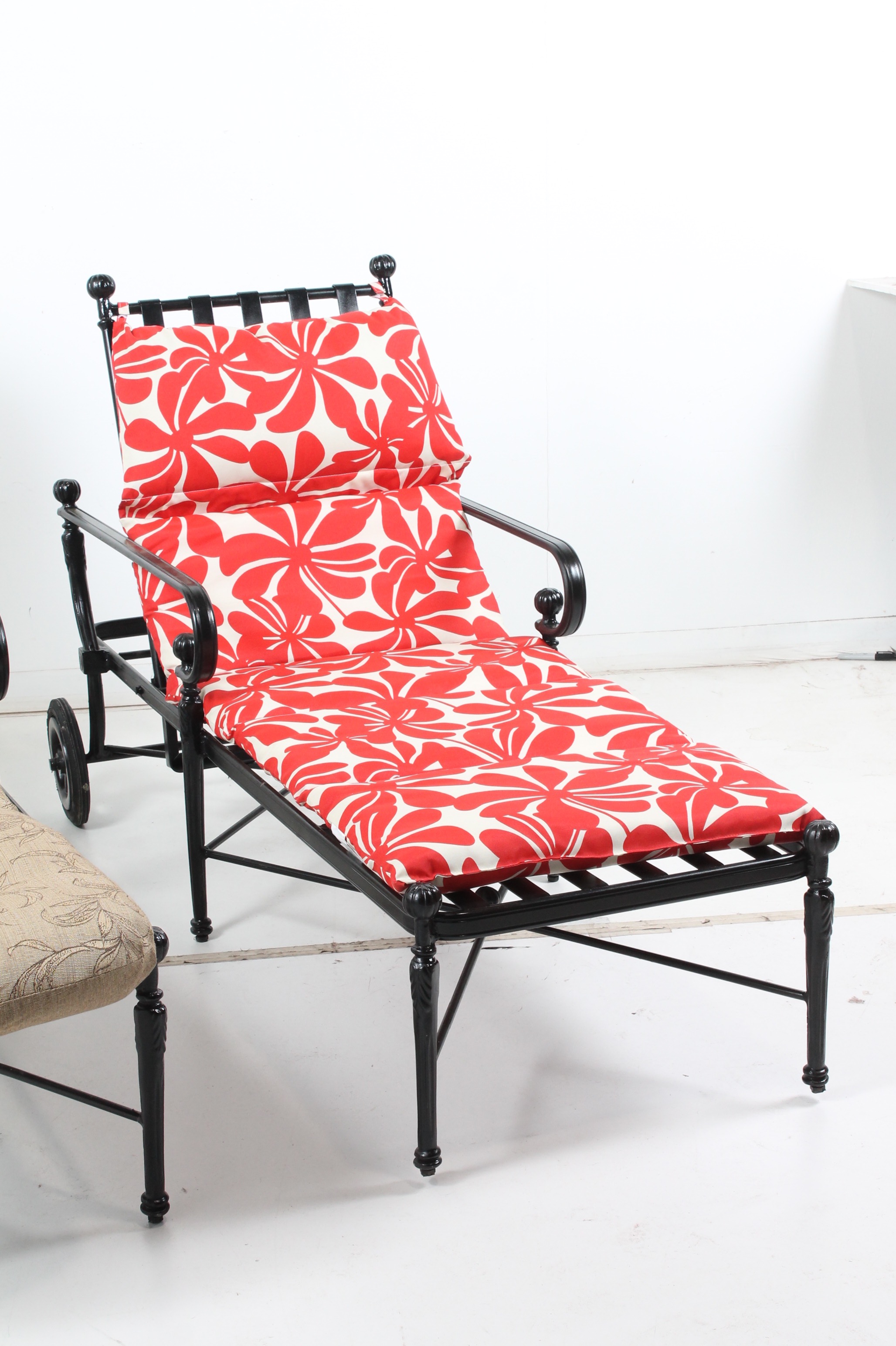 Frontgate Cast Metal Patio Chaise Lounge Chairs