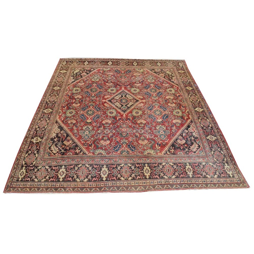 Vintage Persian Hand Woven Wool Area Rug
