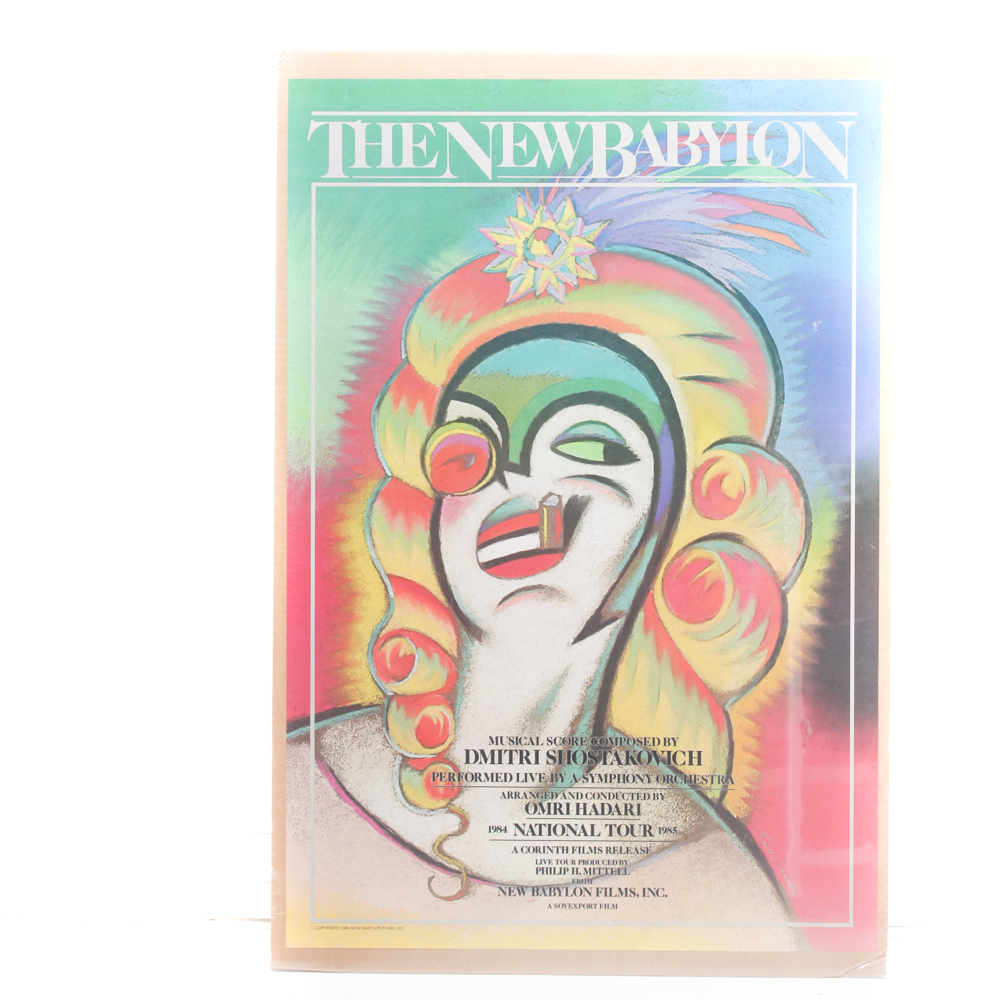 Vintage Poster of Live Performance Tour of 1929 Film "The New Babylon"