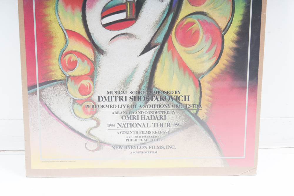 Vintage Poster of Live Performance Tour of 1929 Film "The New Babylon"