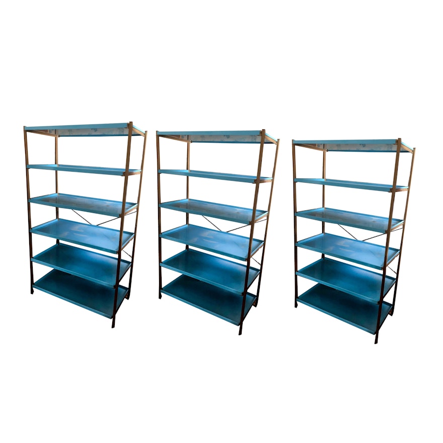 Blue Metal Utility Shelves
