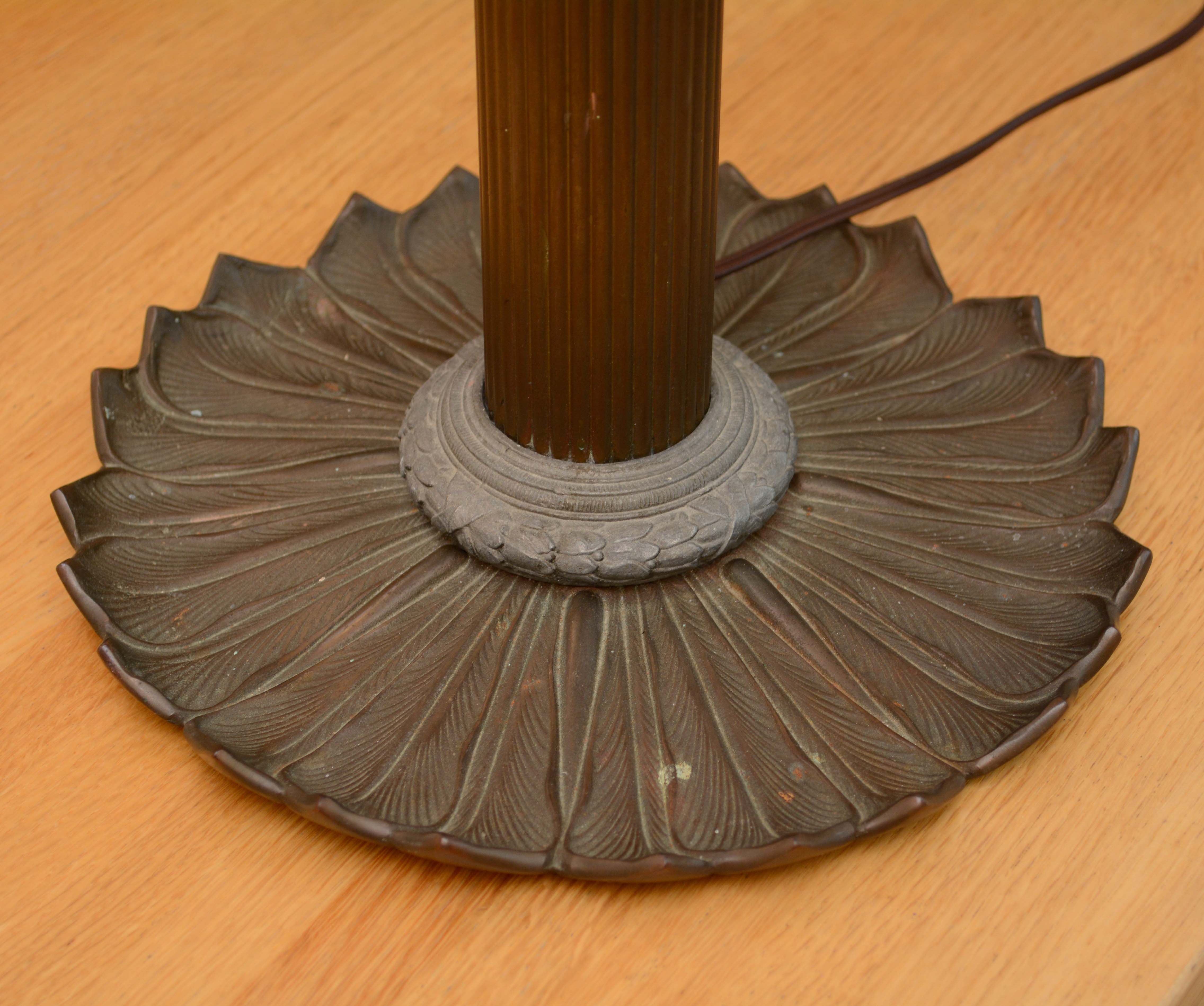 Vintage Pairpoint Reverse Painted Art Glass Table Lamp