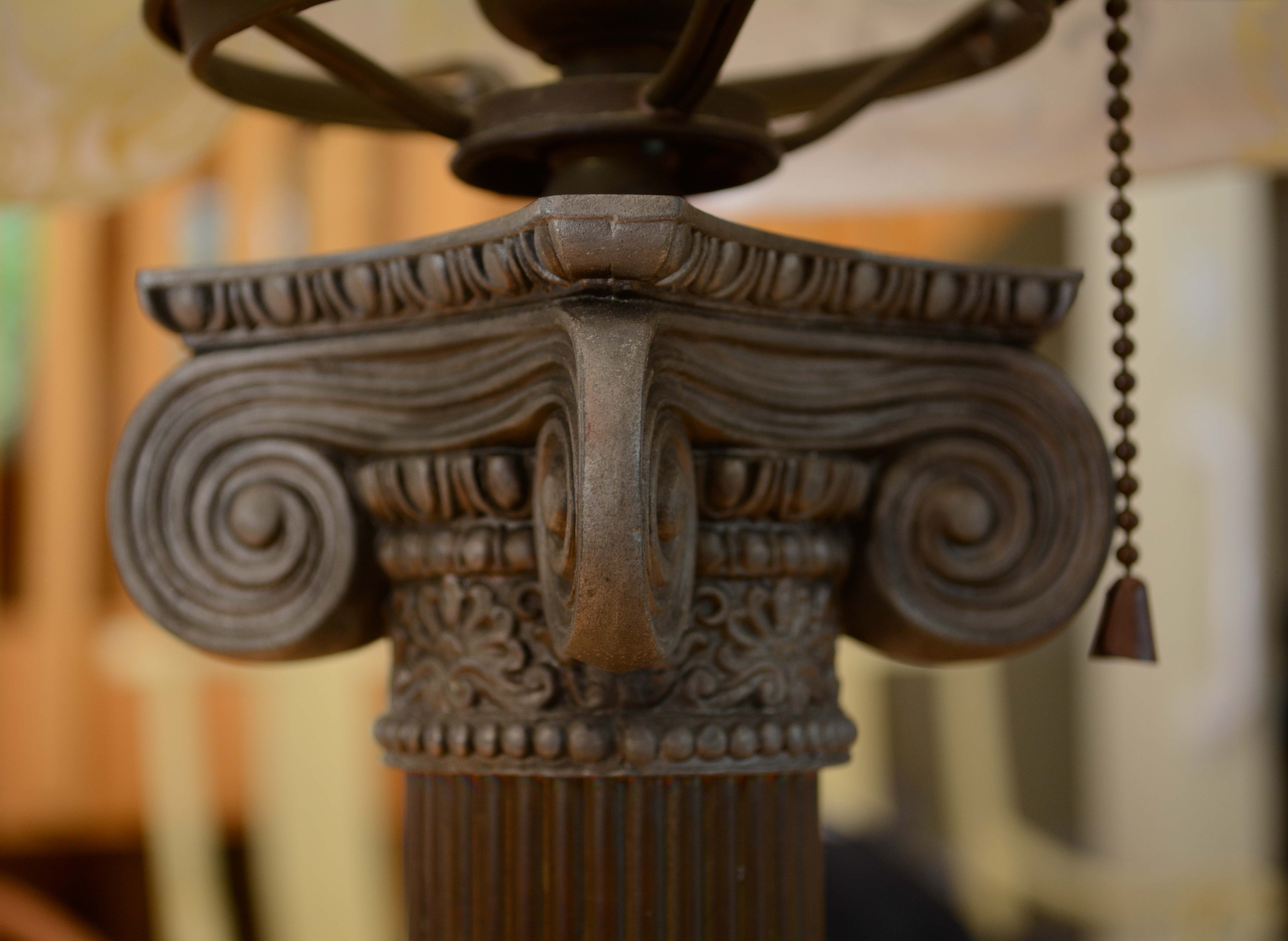 Vintage Pairpoint Reverse Painted Art Glass Table Lamp