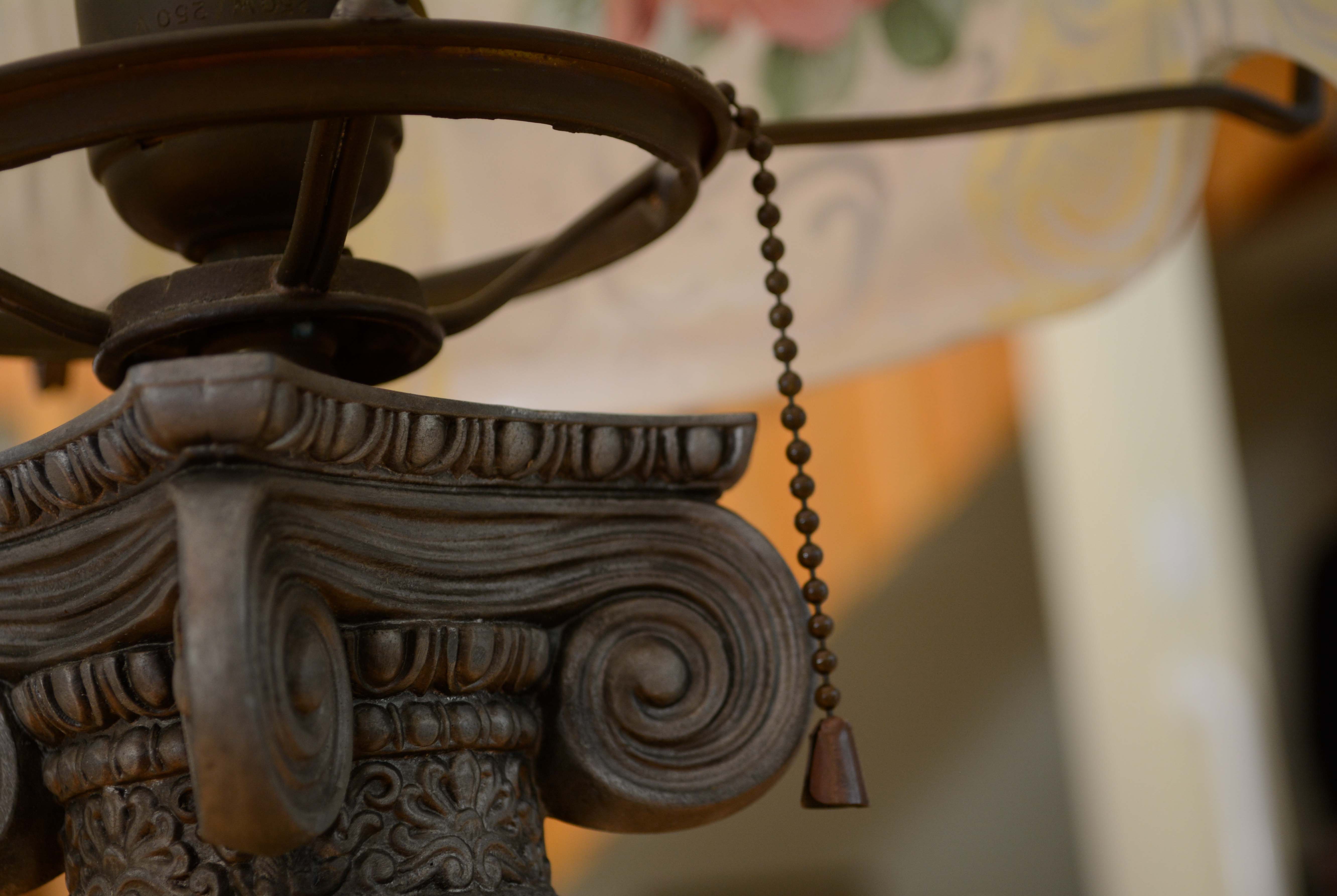 Vintage Pairpoint Reverse Painted Art Glass Table Lamp