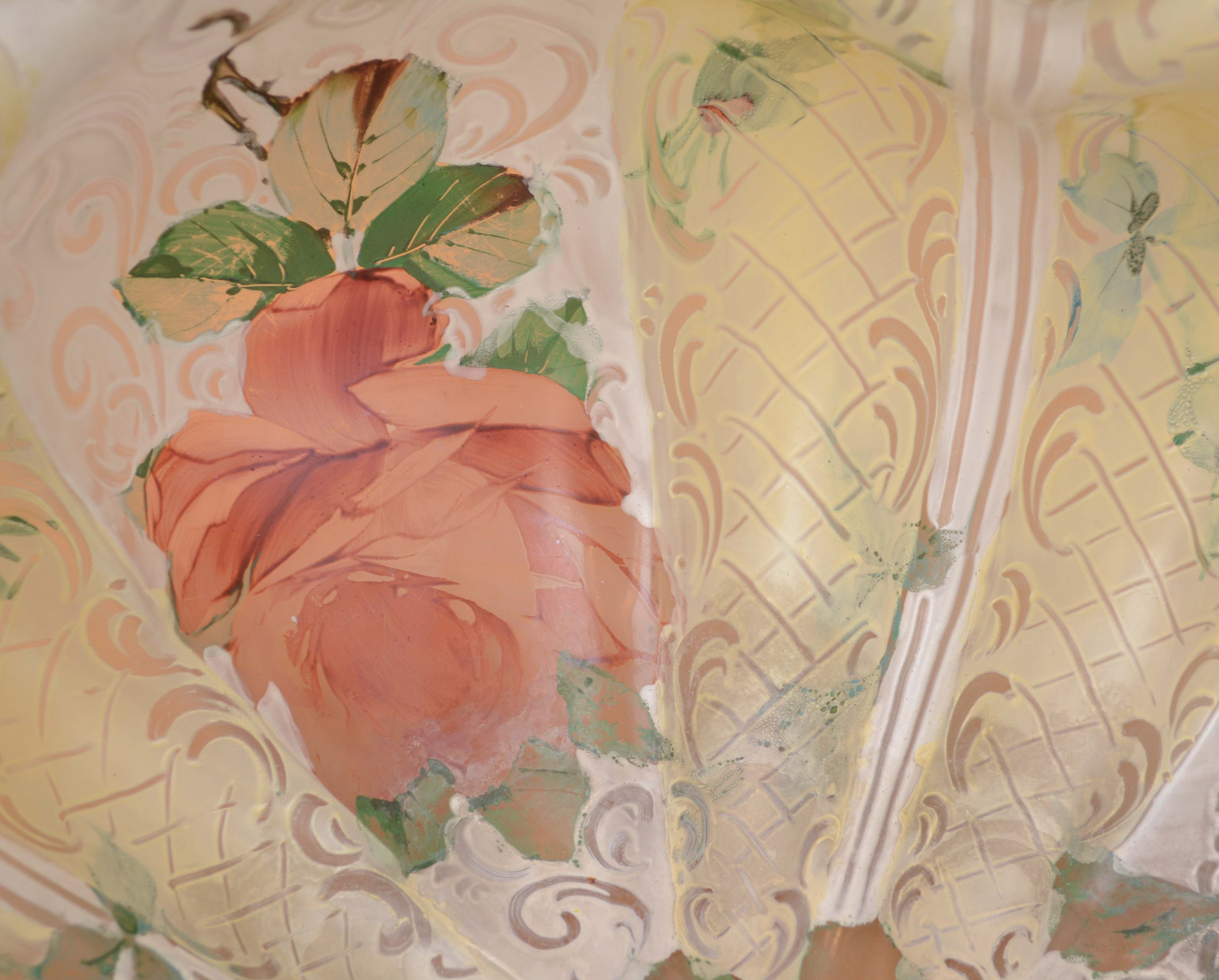 Vintage Pairpoint Reverse Painted Art Glass Table Lamp