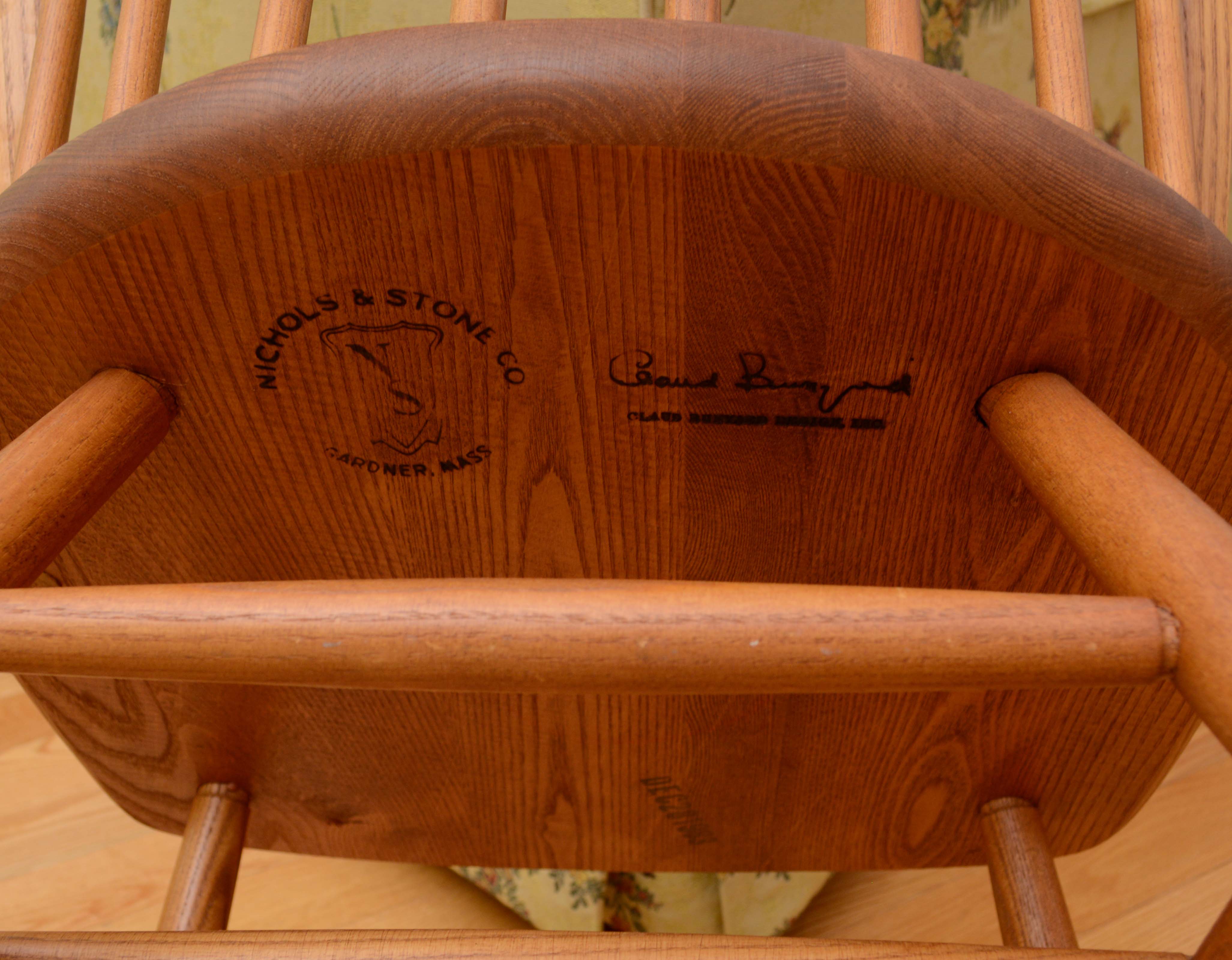 Set of Eight Windsor Style Chairs by Nichols & Stone Co.