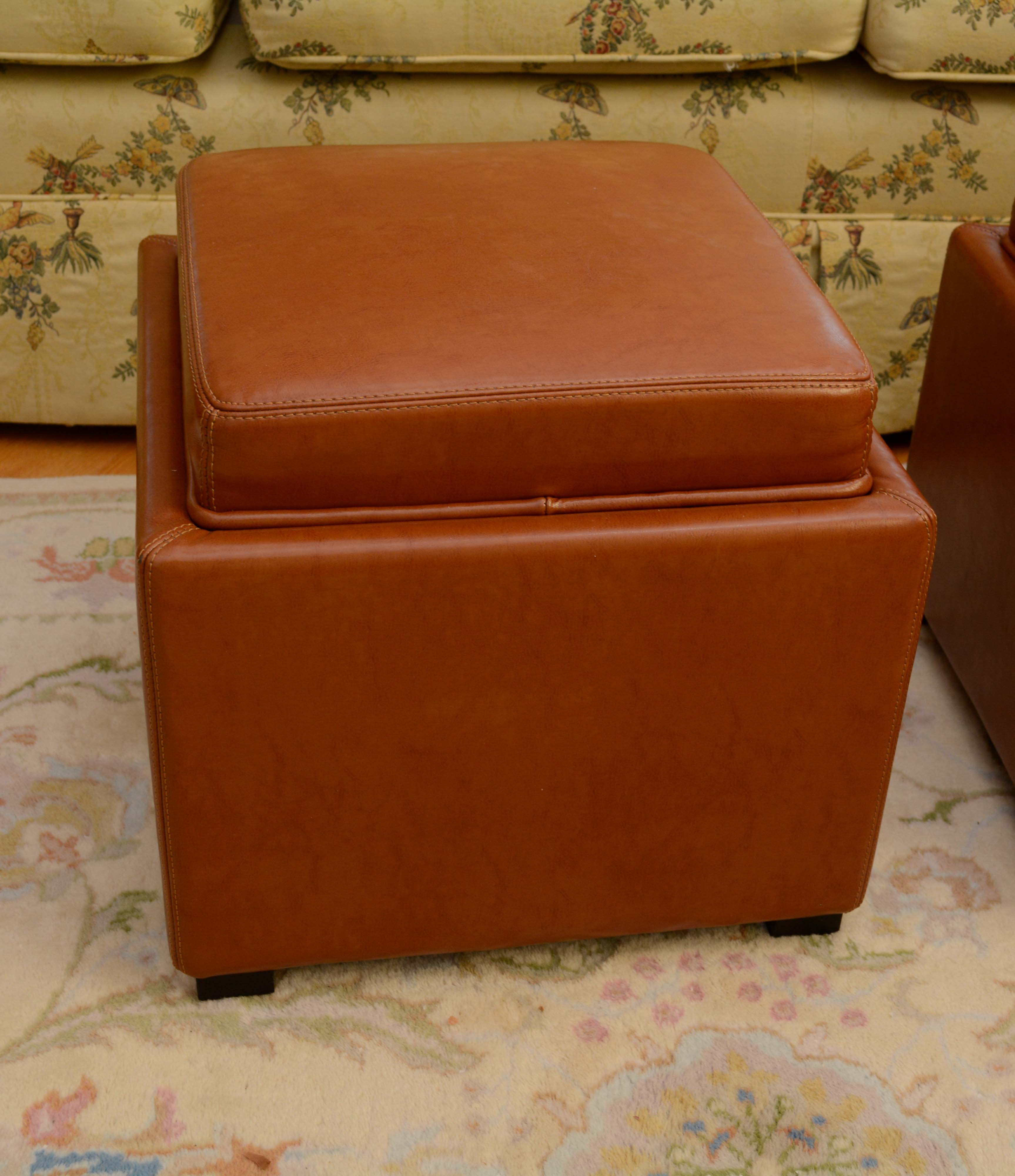 Pair of Storage Ottomans