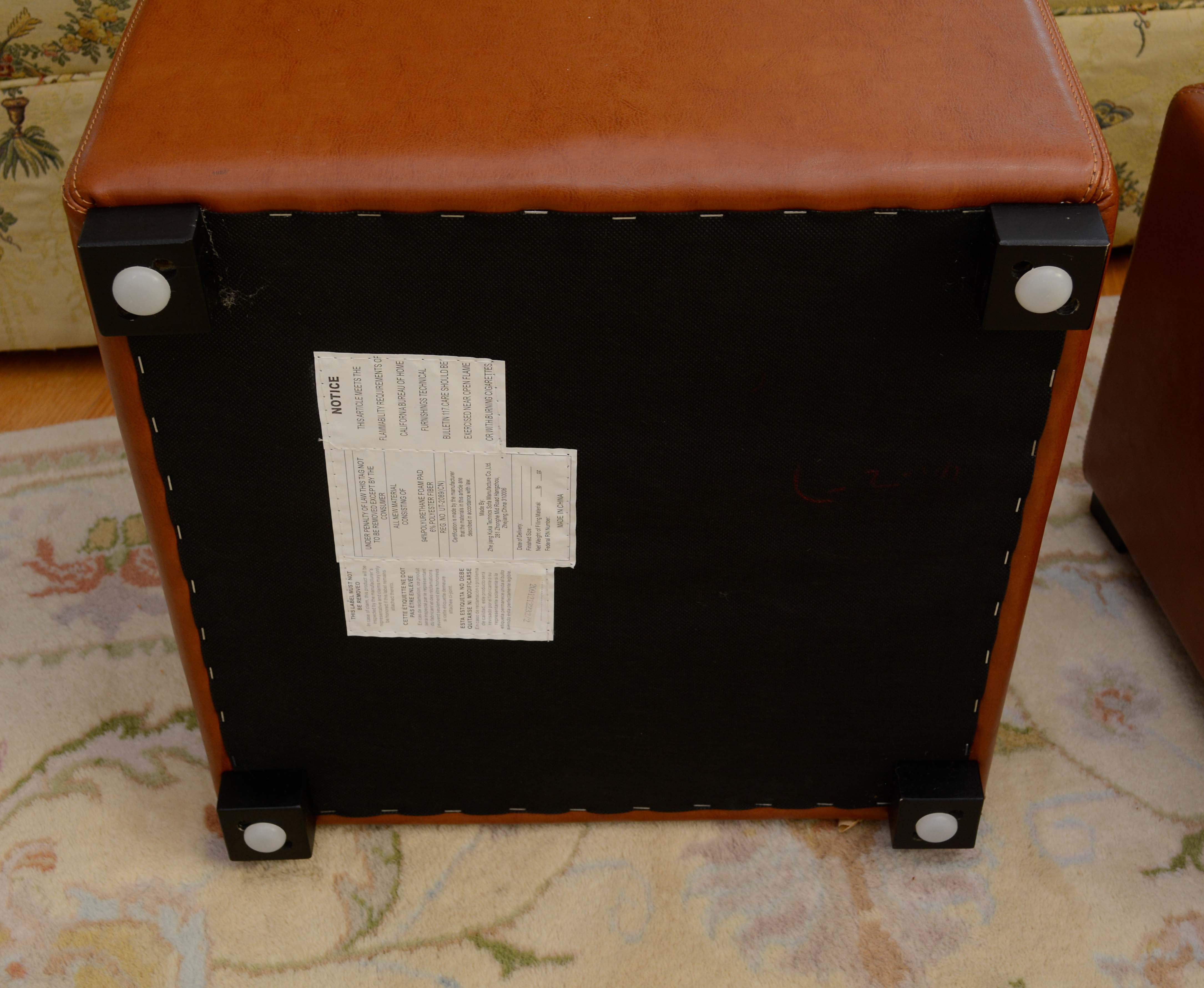 Pair of Storage Ottomans