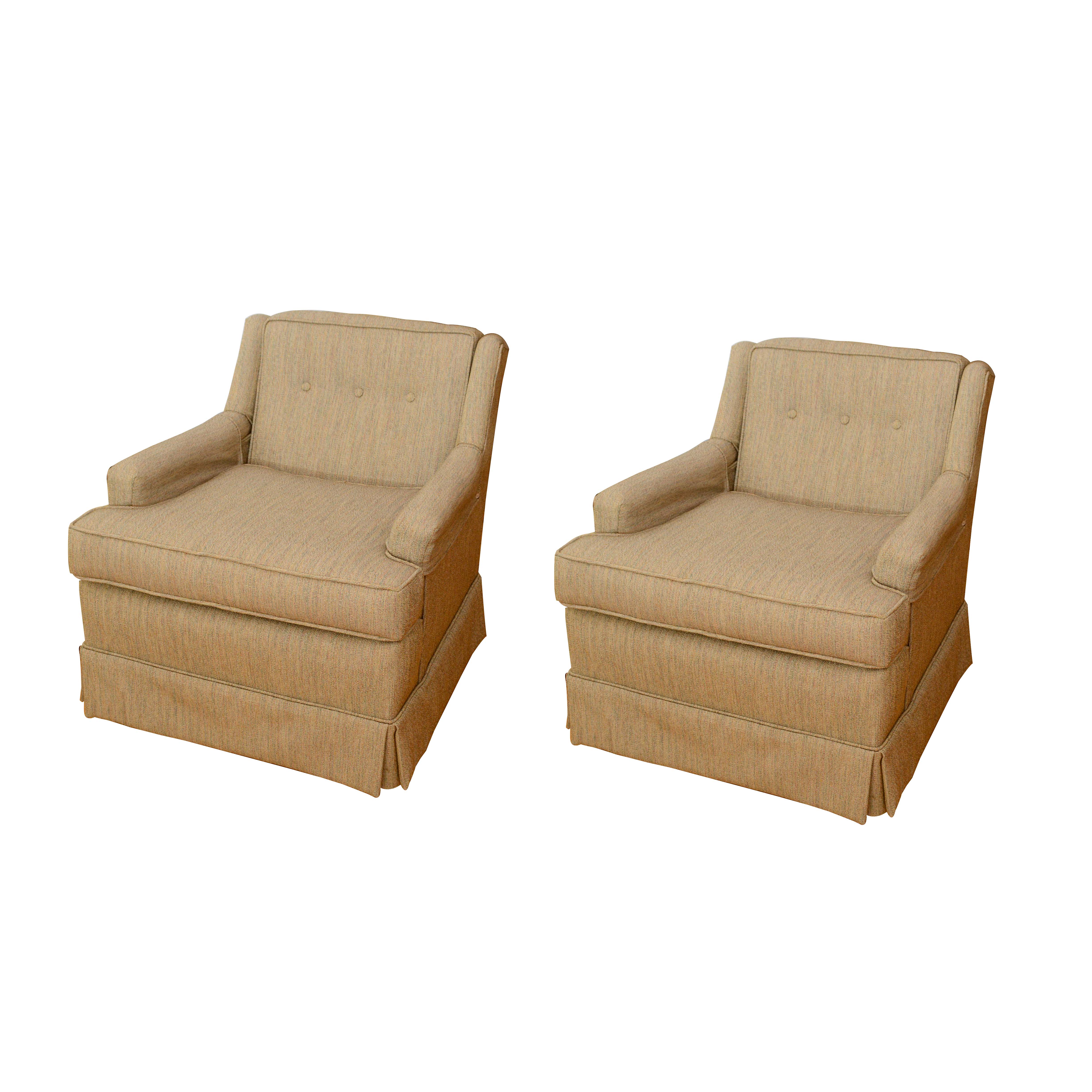Pair of Swivel Lounge Chairs
