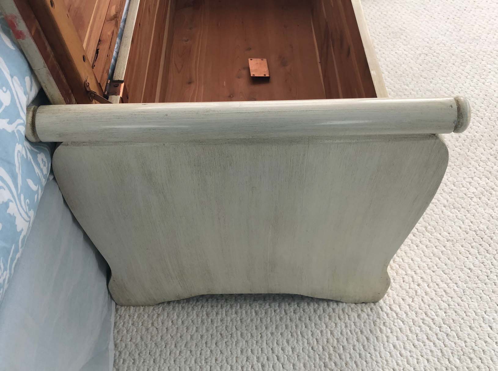 Red Cedar Upholstered Bench Top  Chest by Burrowes