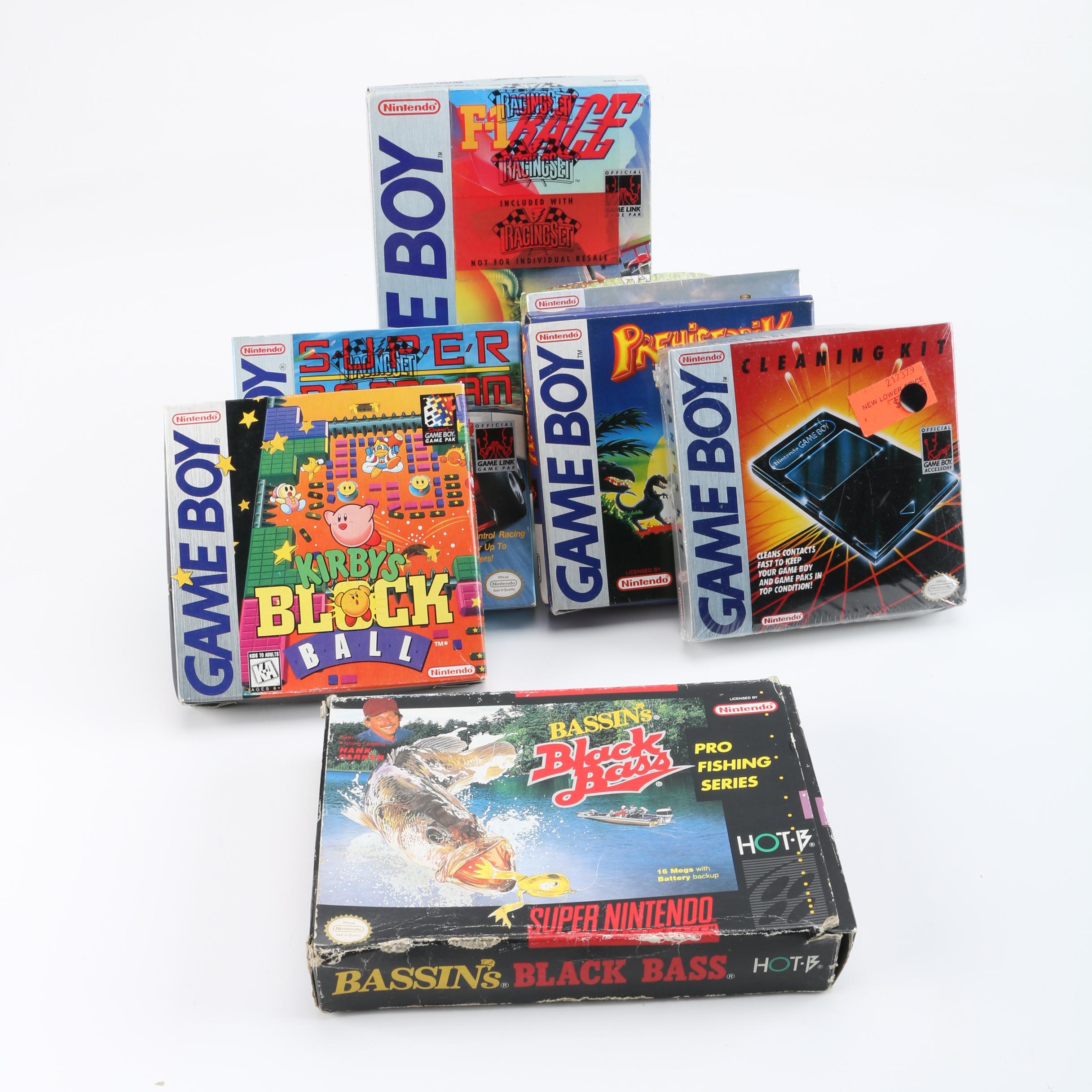Nintendo Gameboy Games and Nintendo SNES Bassin's Black Bass Game