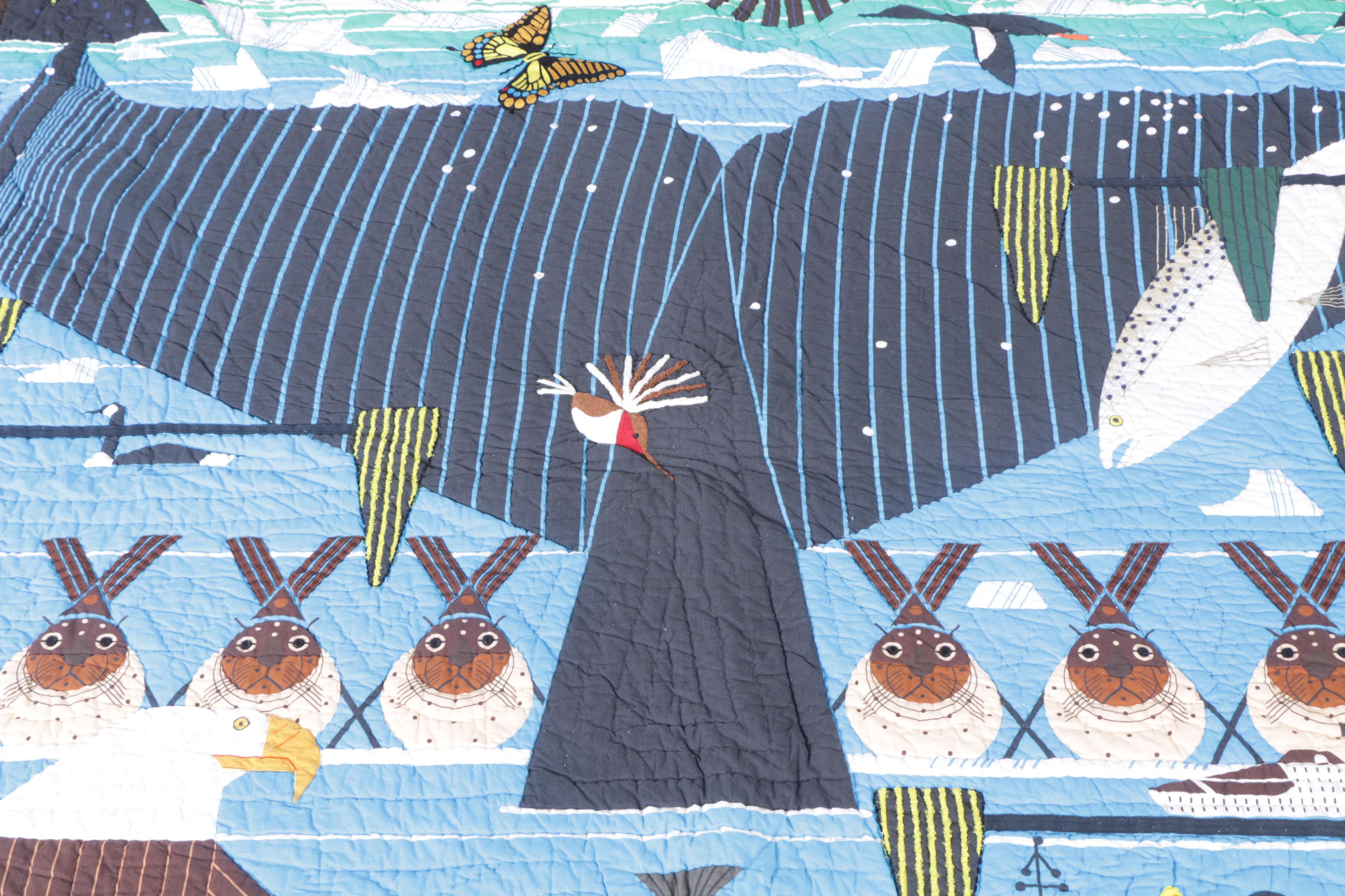 Land of Nod Charley Harper Glacier Bay Limited Edition Full Size Quilt