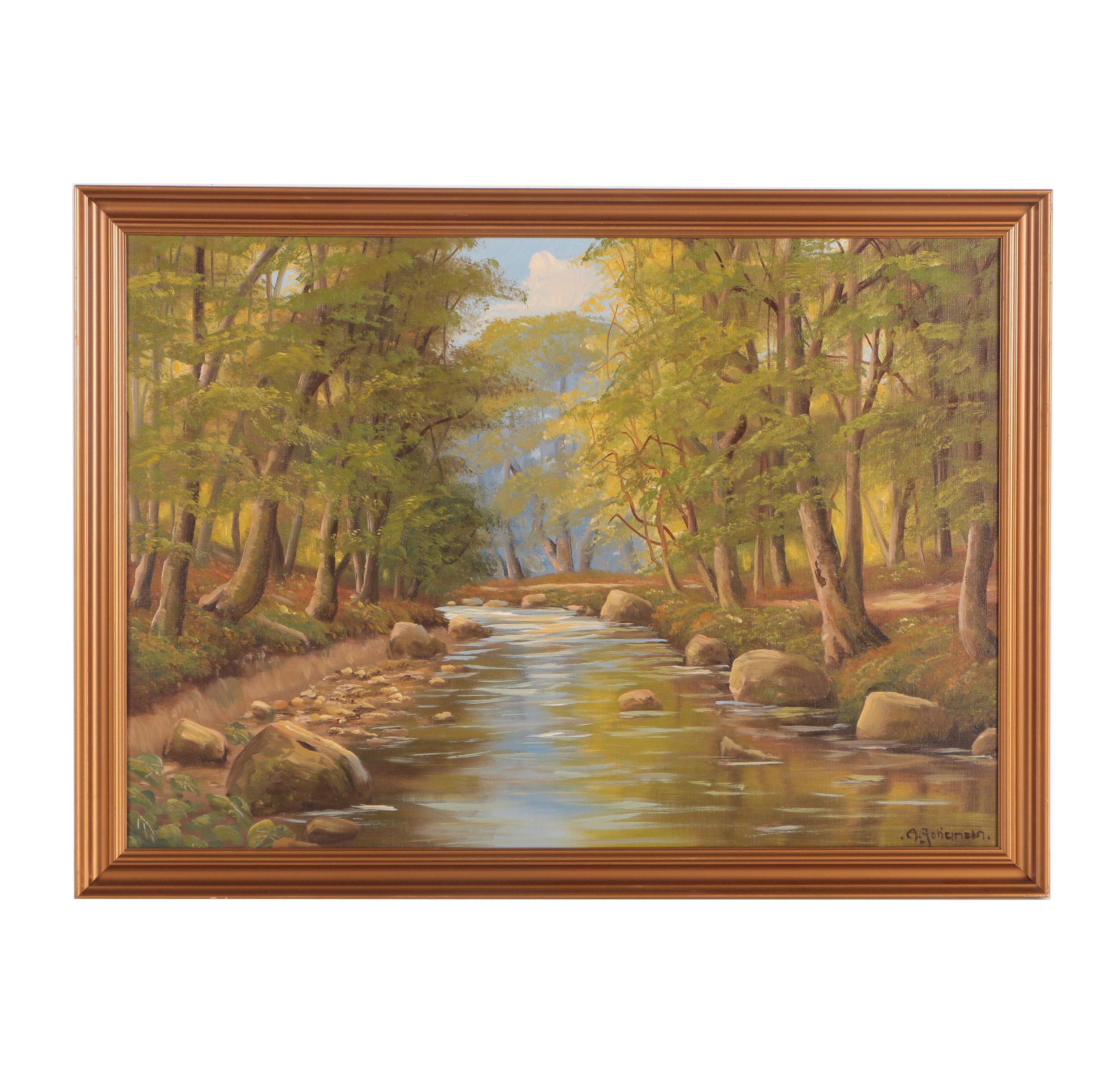 A. Johansen Oil Painting