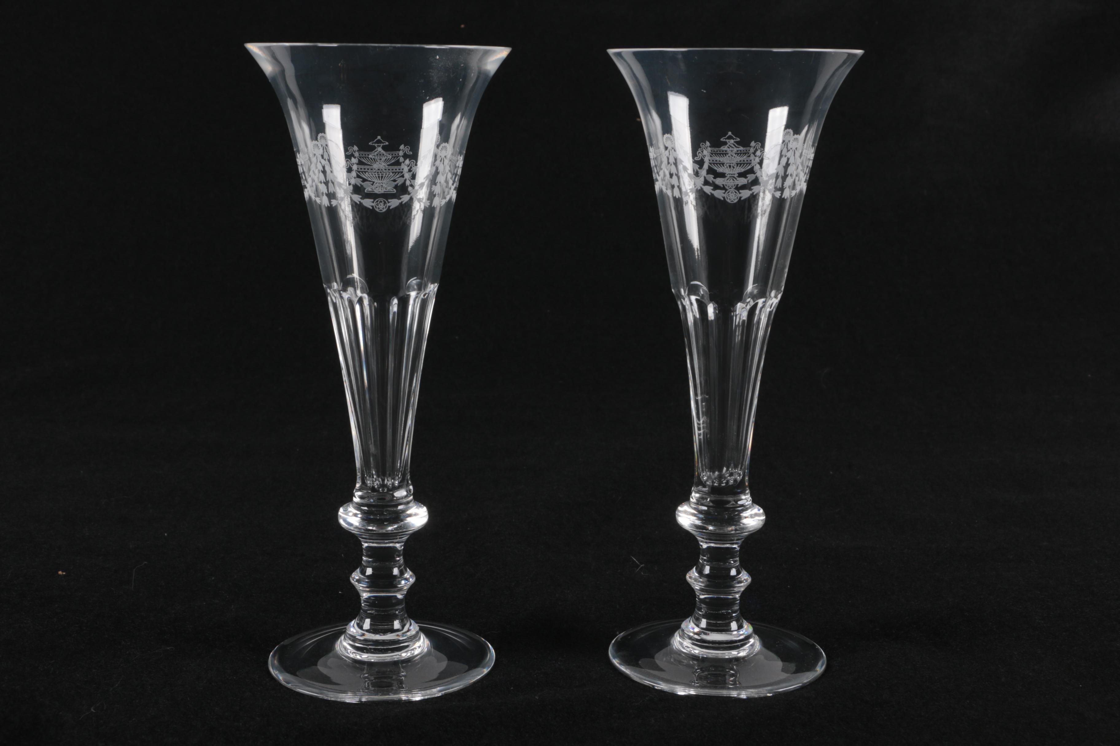 Ritz-Carlton Boston 75th Anniversary Commemorative Toasting Flutes