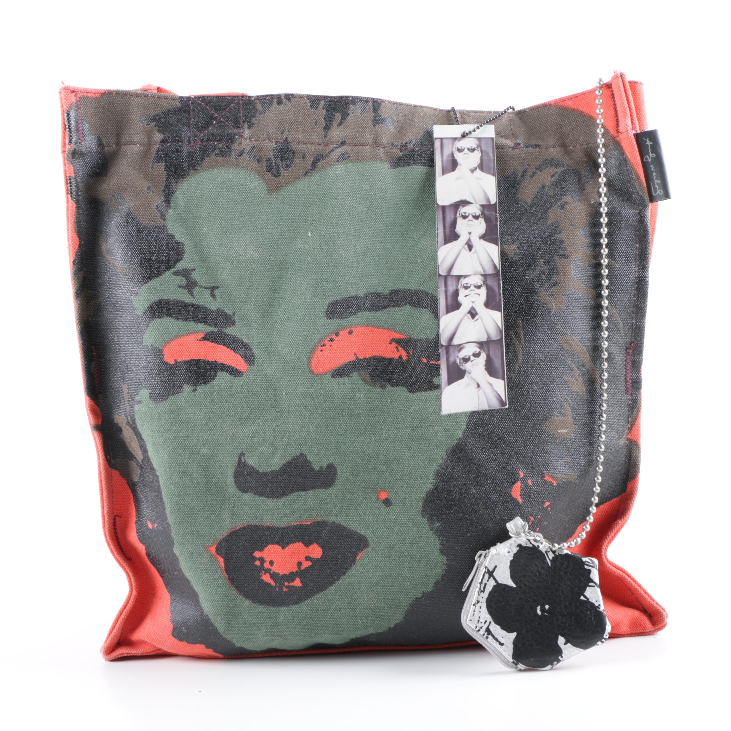 Loop NYC Andy Warhol Canvas Marilyn Monroe Themed Tote Bag