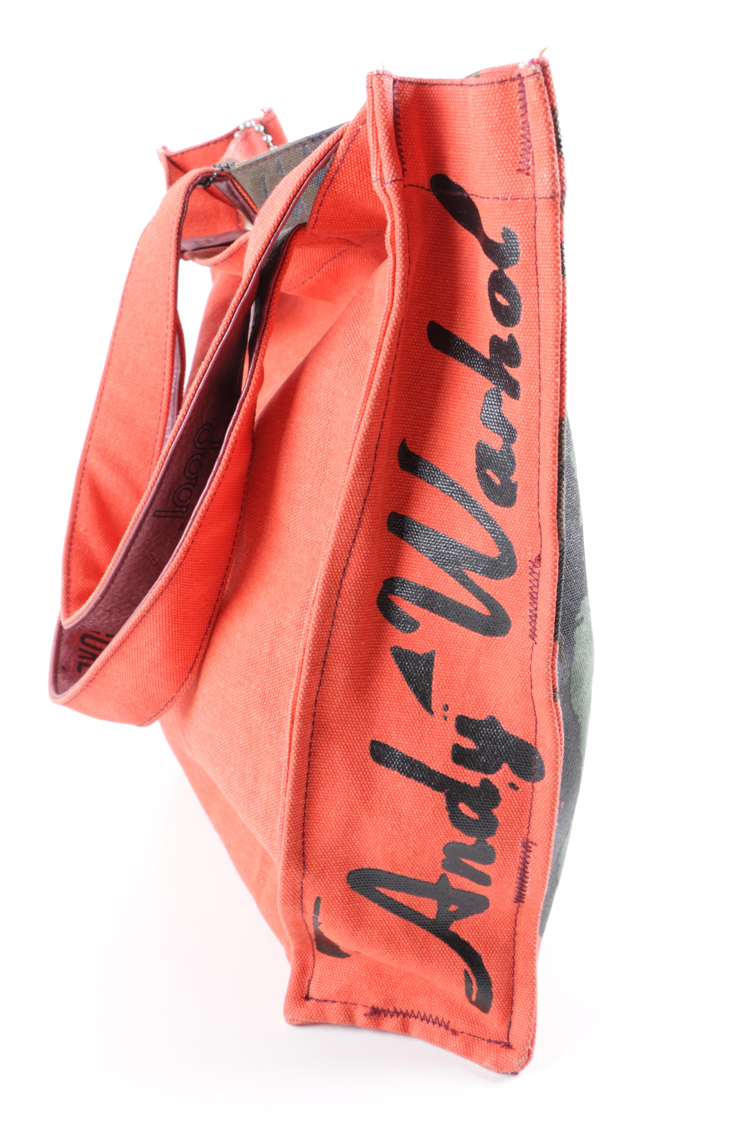 Loop NYC Andy Warhol Canvas Marilyn Monroe Themed Tote Bag