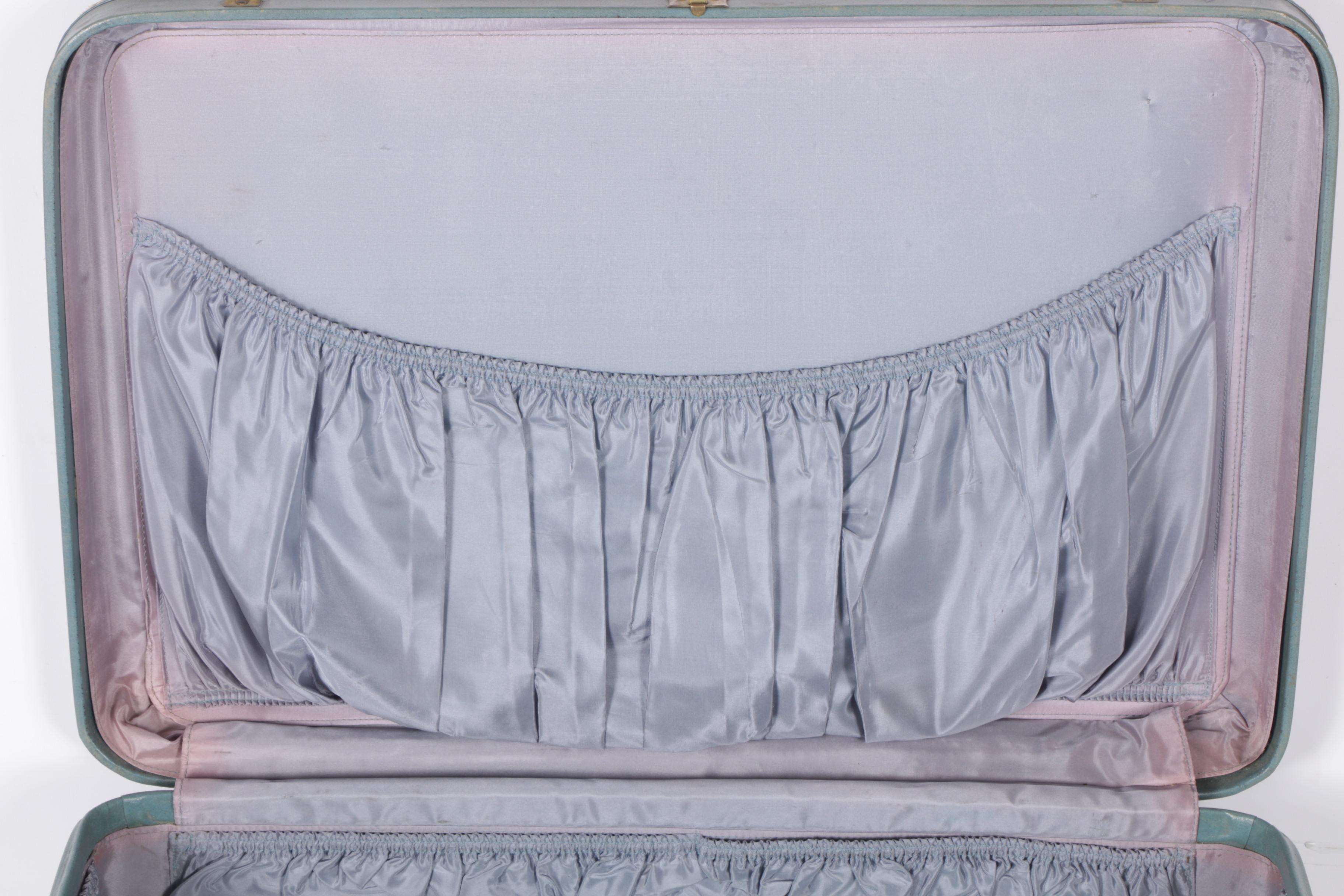 Vintage United Luggage Company Wings Leatherette Suitcase