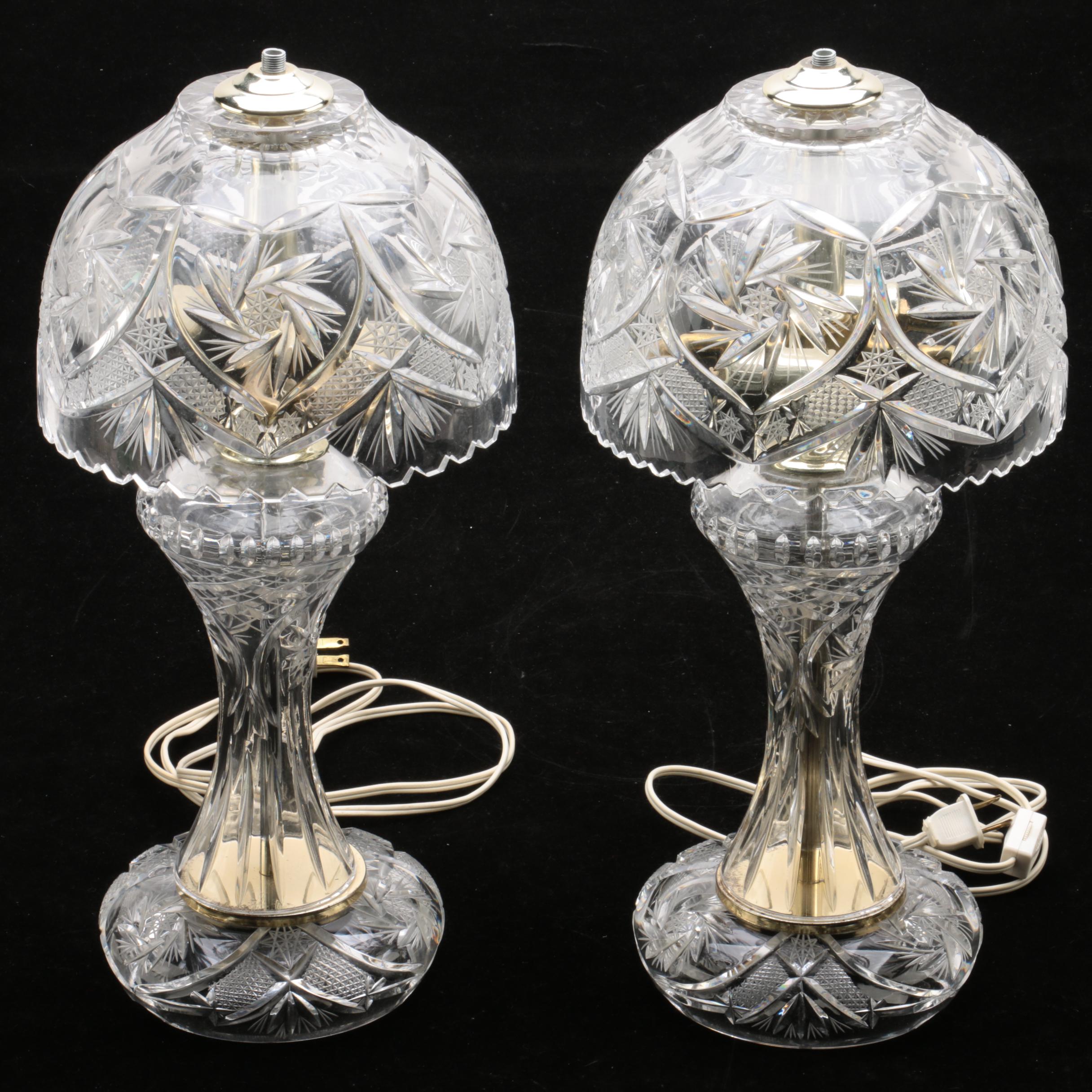 Vintage Cut Crystal Lamps