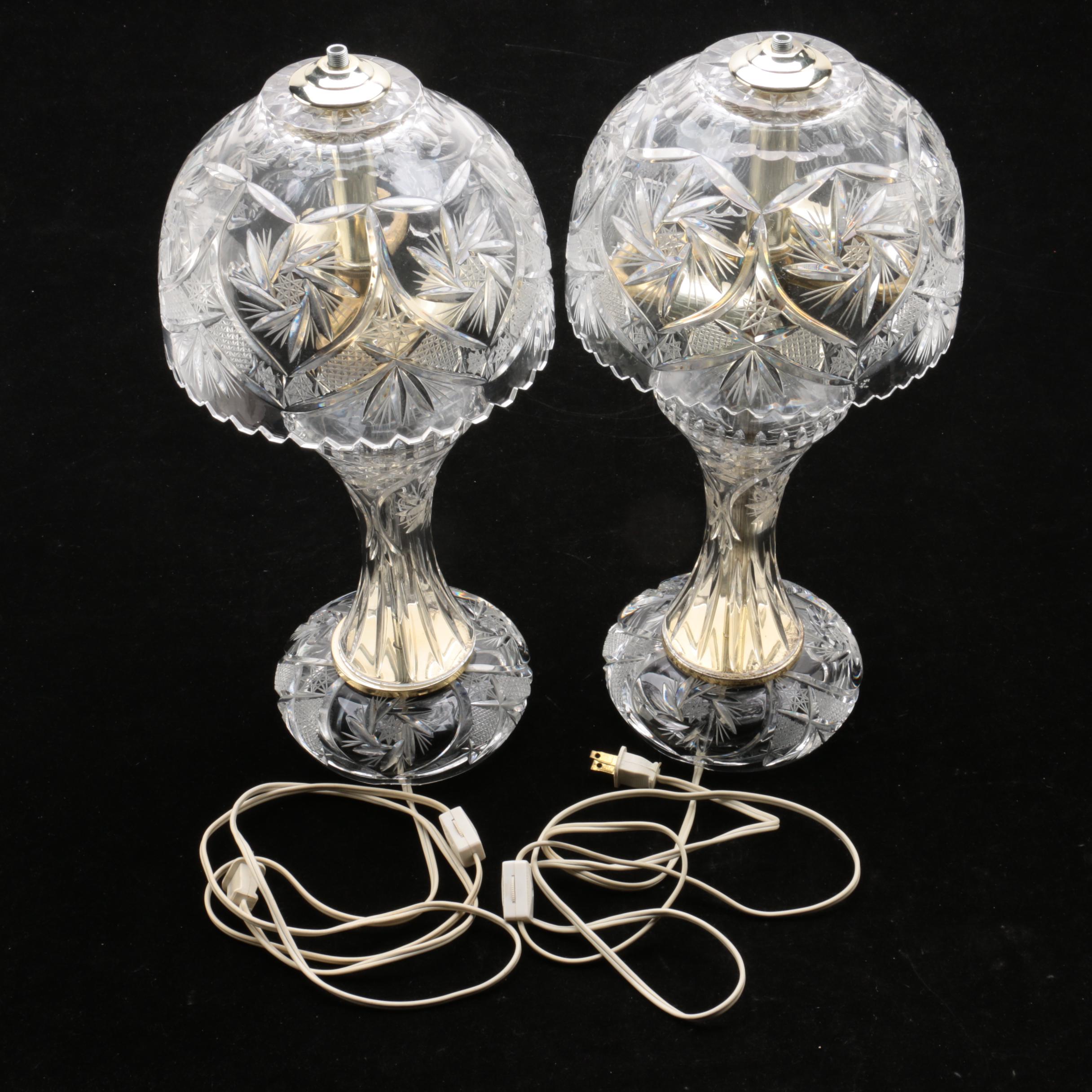 Vintage Cut Crystal Lamps