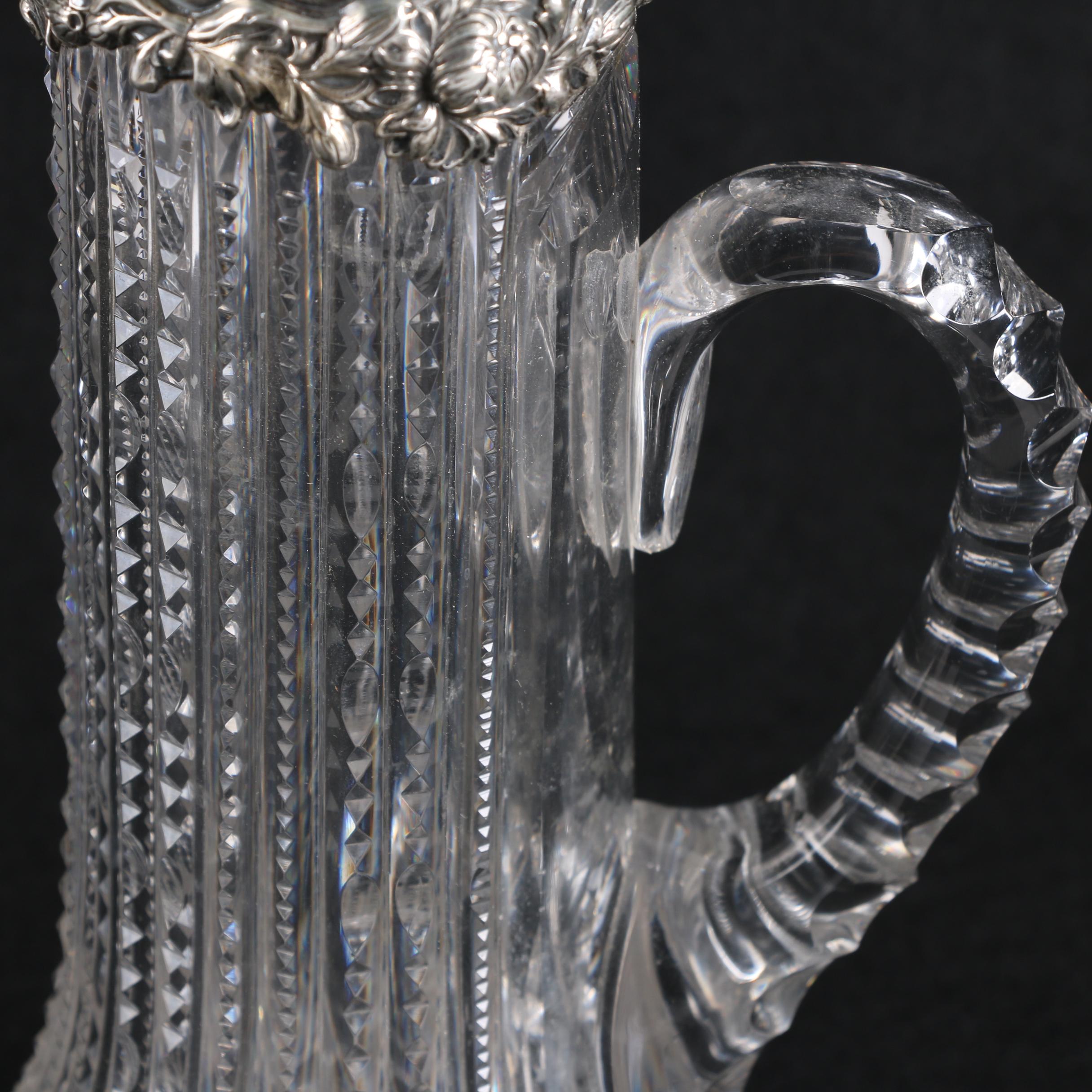Gorham Sterling Silver and Crystal Pitcher