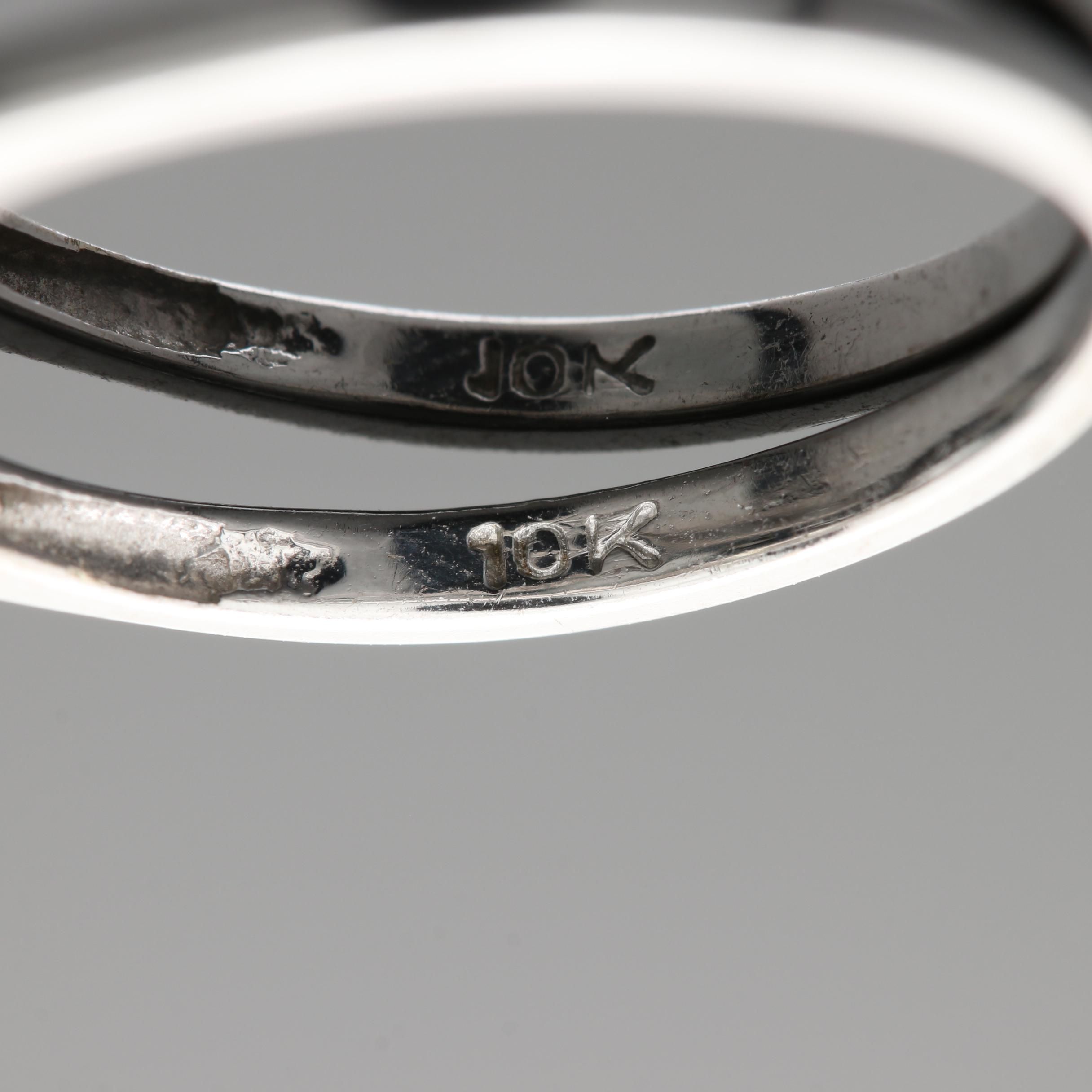 10K White Gold 0.95 CTW Diamond Ring