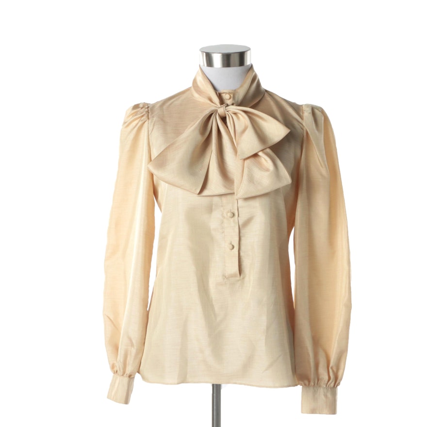 Women's Vintage St. John Beige Blouse