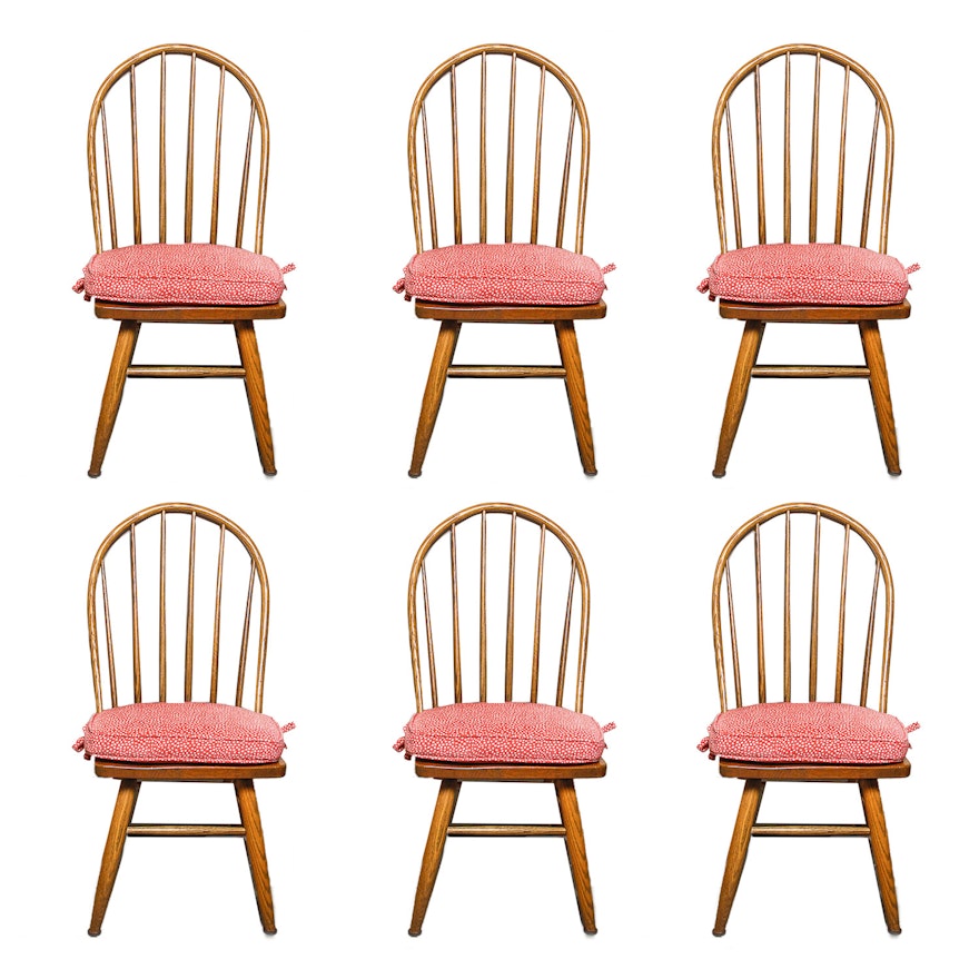 Vintage Oak Hoop Back Side Chairs